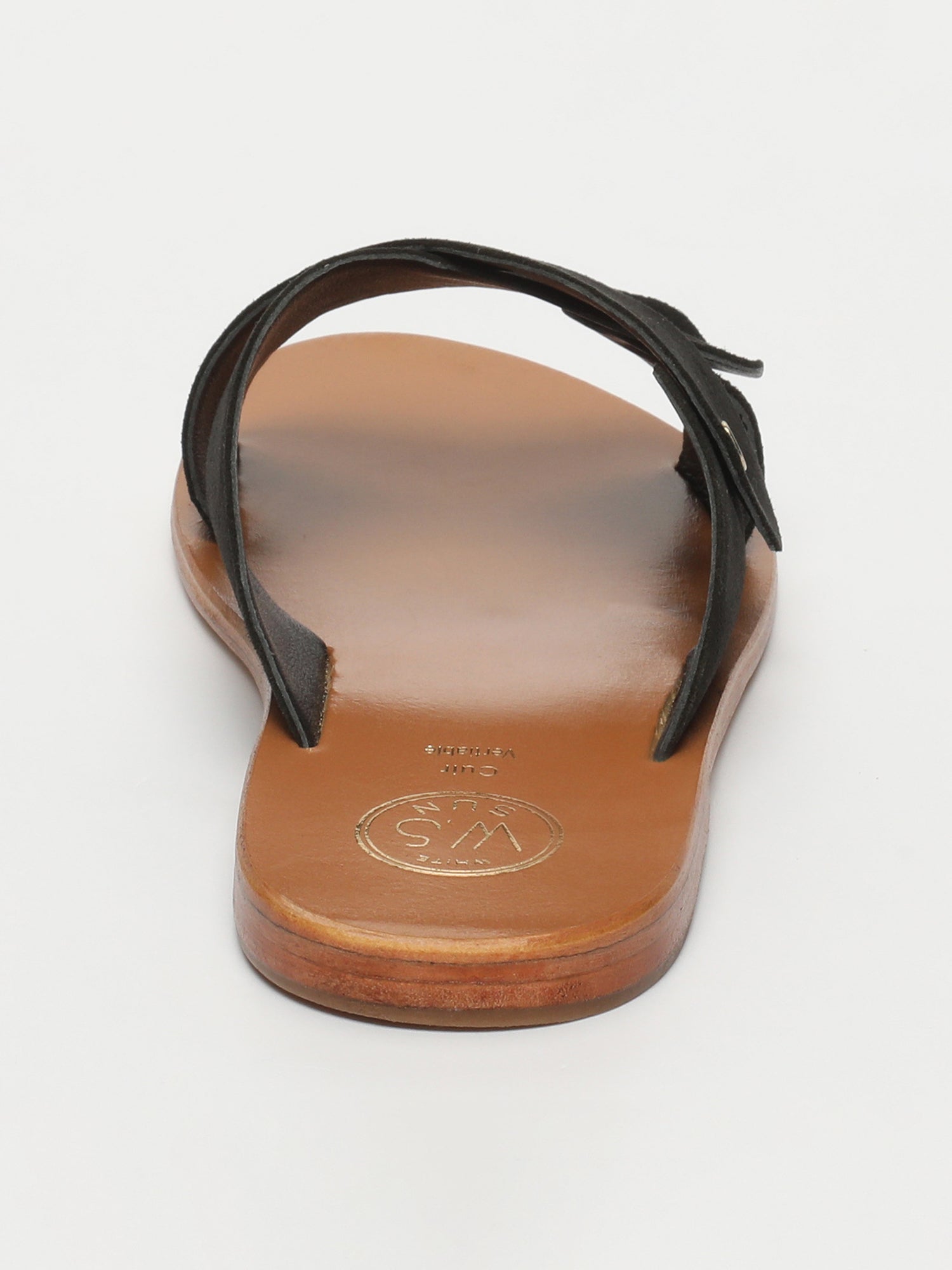 DEEPTA sandales en cuir noir