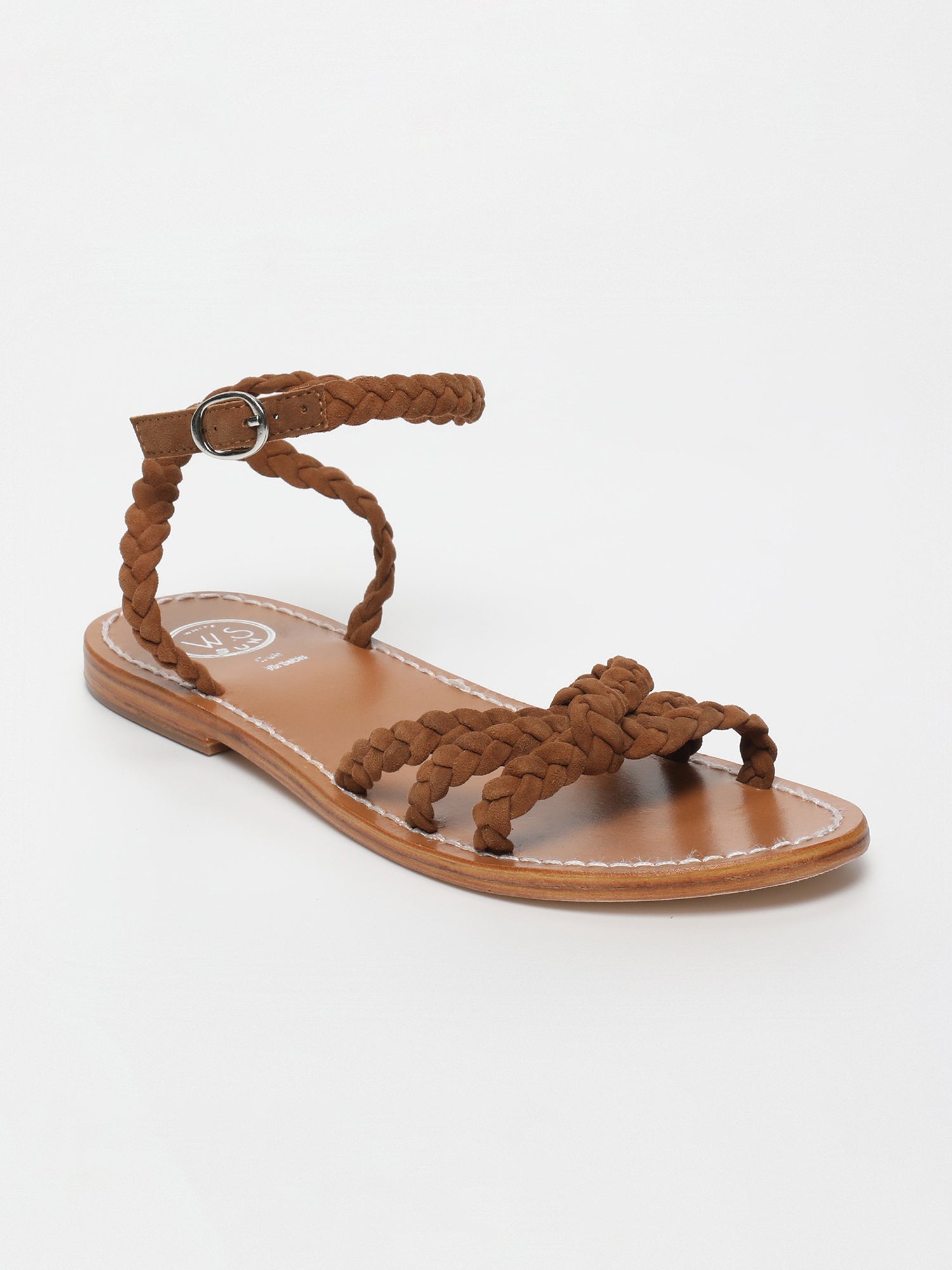 DEVALEKHA sandales en cuir camel