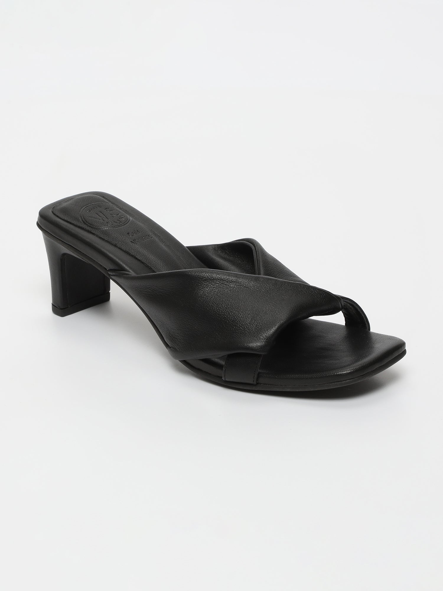 AHOMA sandales en cuir noir