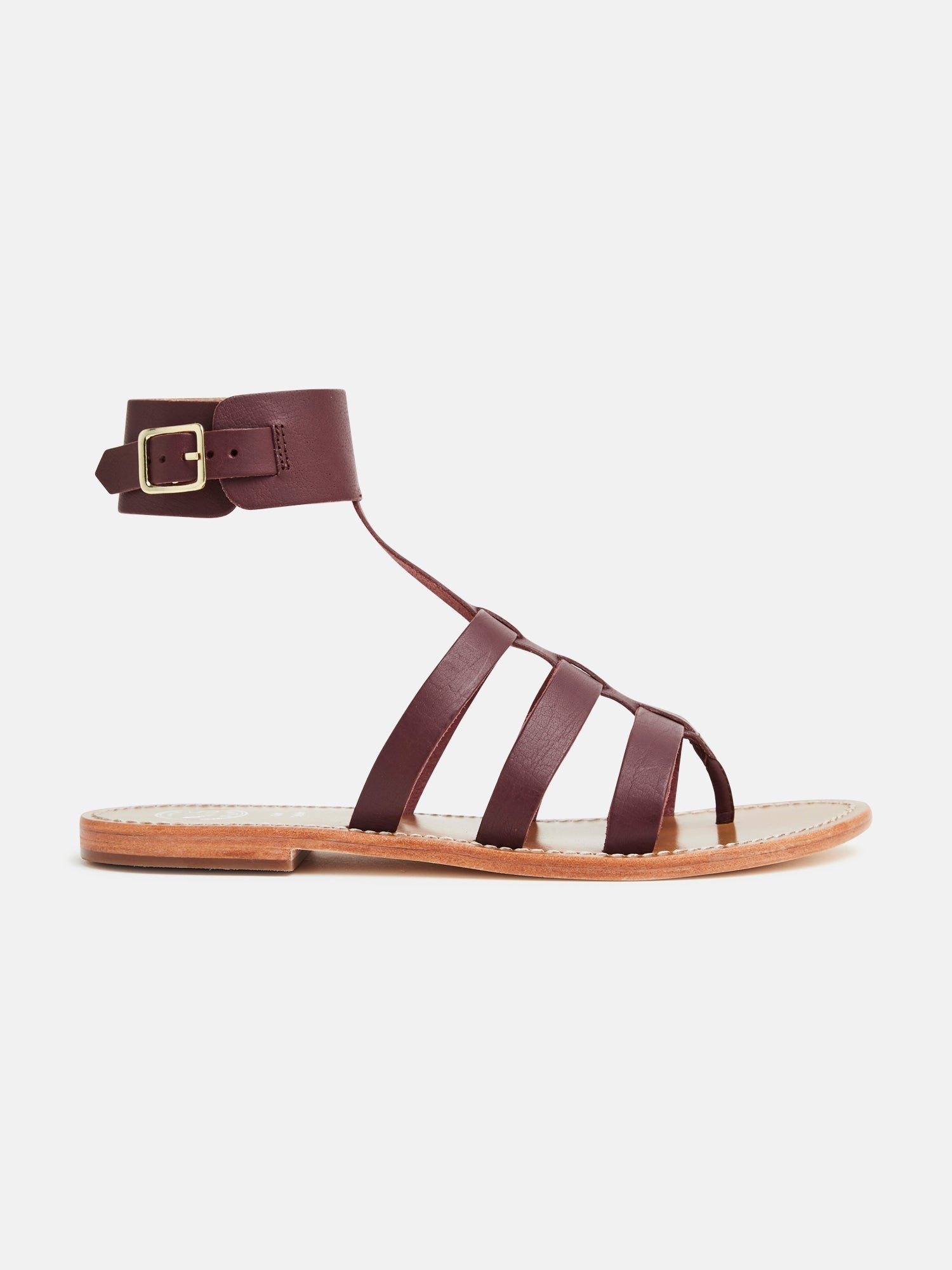NOBLESSA sandales en cuir bordeaux