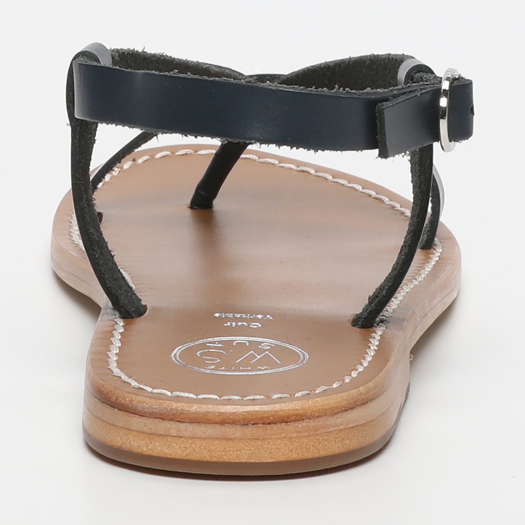 BAHULA sandales entre doigt en cuir navy
