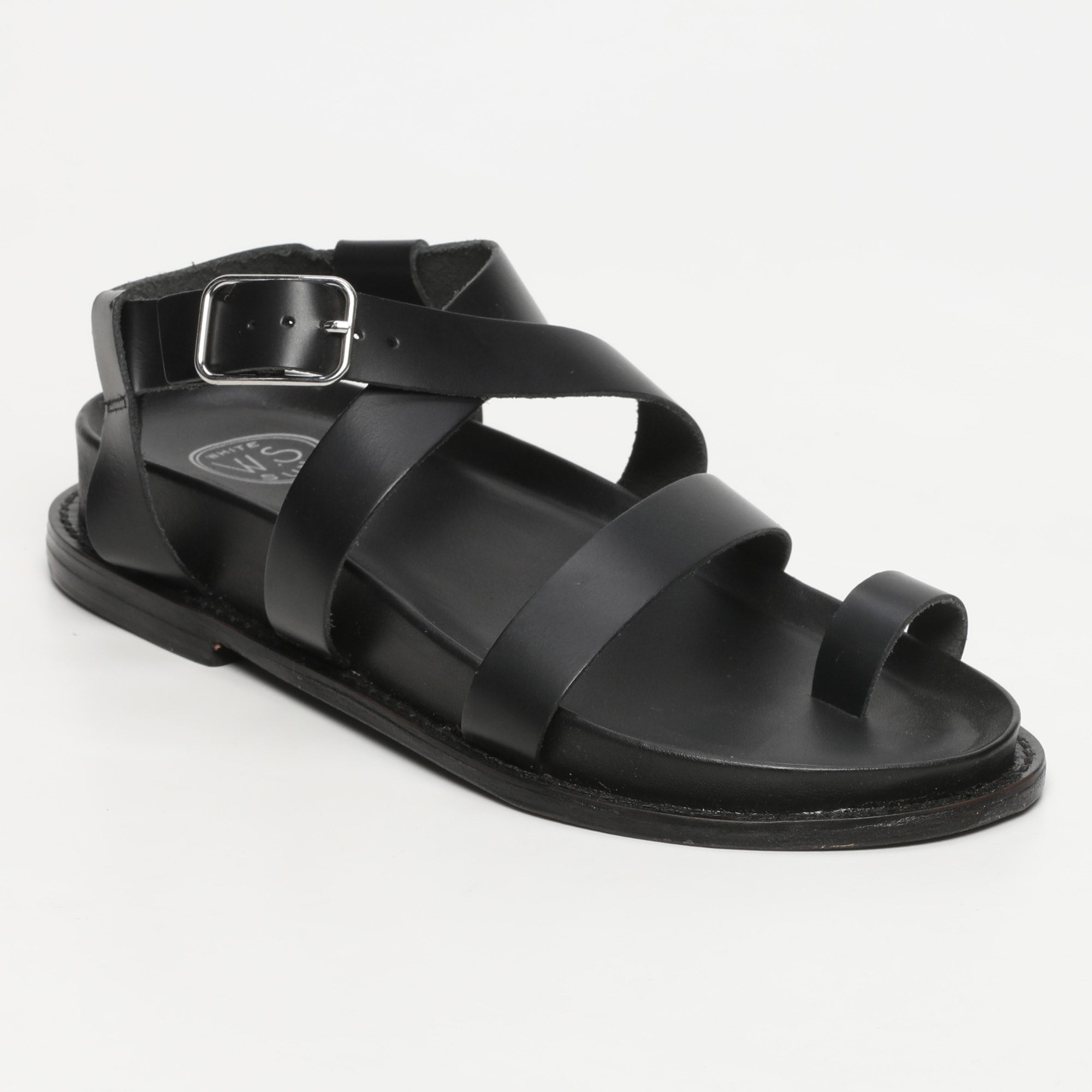 MUNERA sandales spartiates en cuir noir