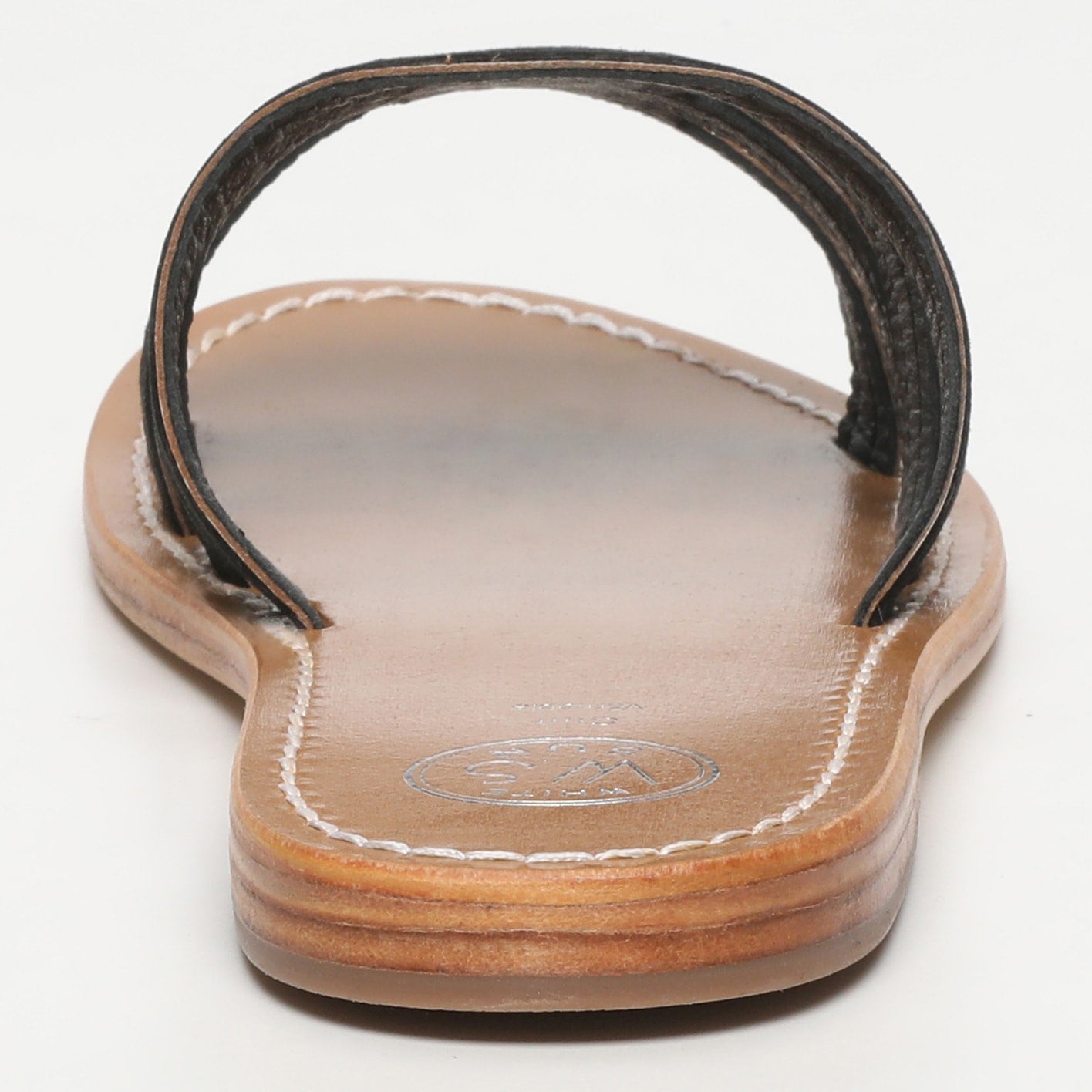 ALDEA mules bi-color en cuir noir et platine