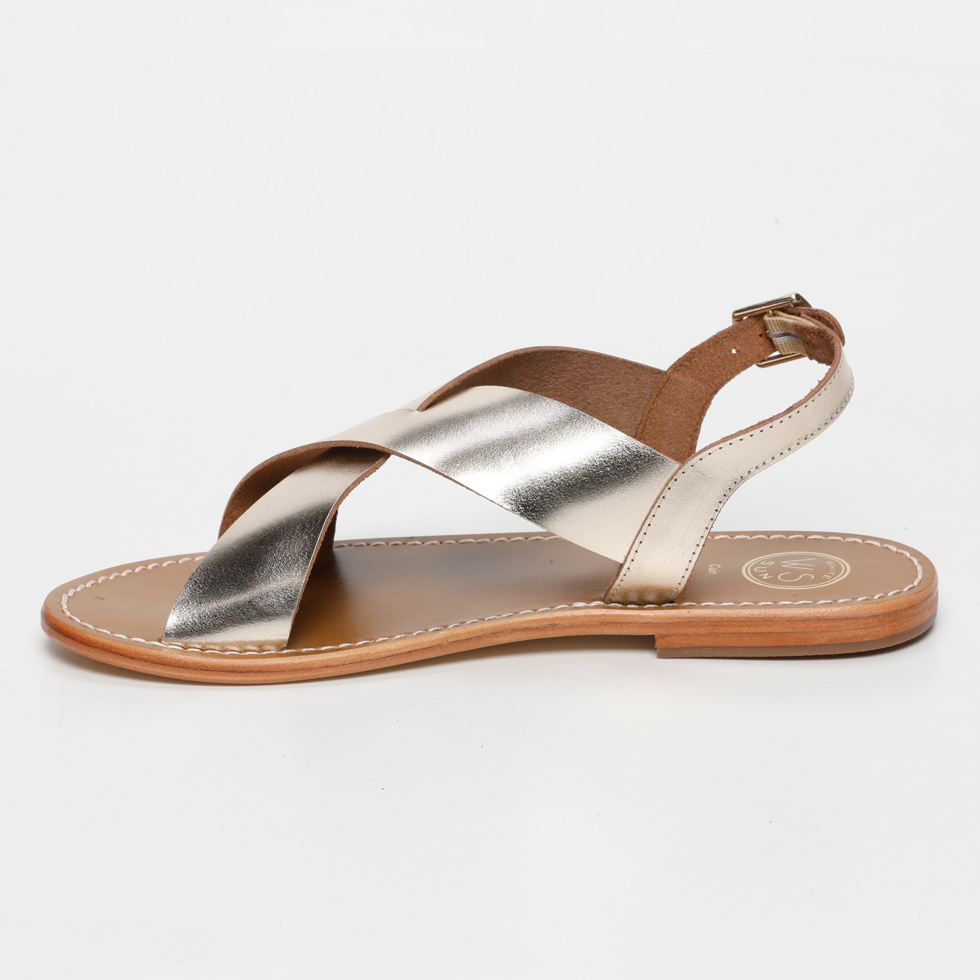 AULESTES sandales en cuir or