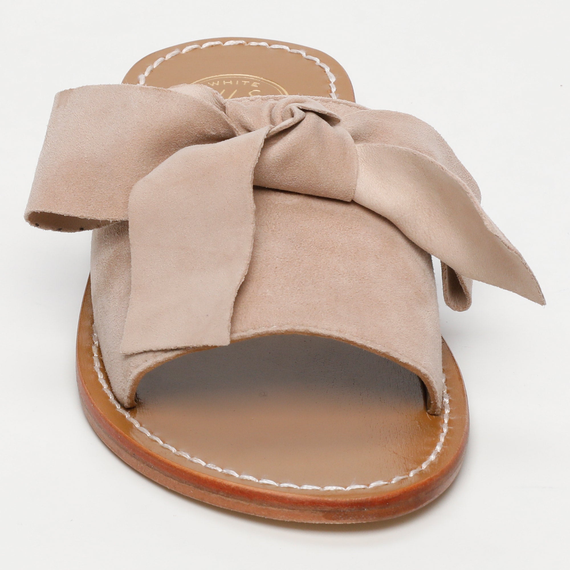 SERPA mules en cuir beige clair
