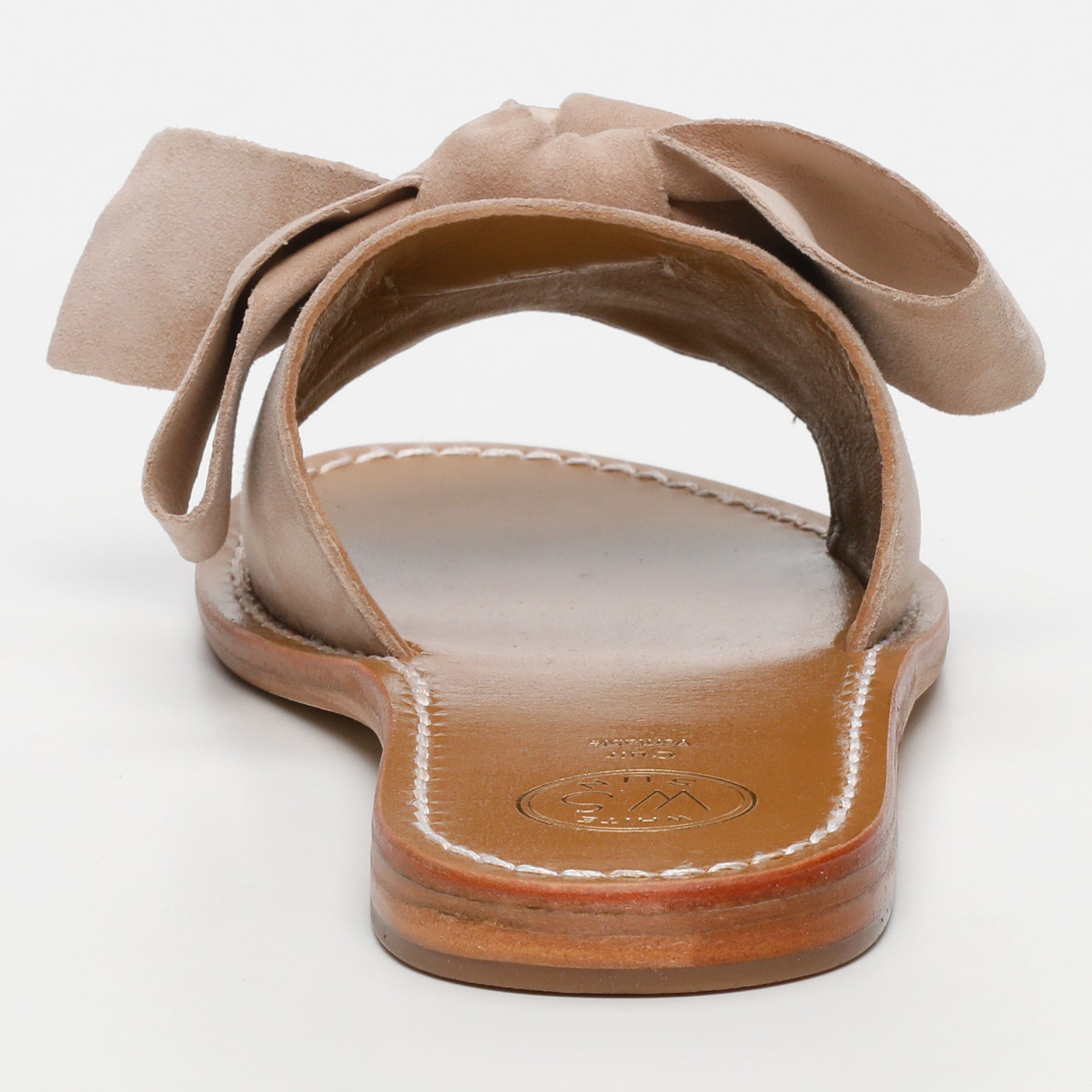 SERPA mules en cuir beige clair