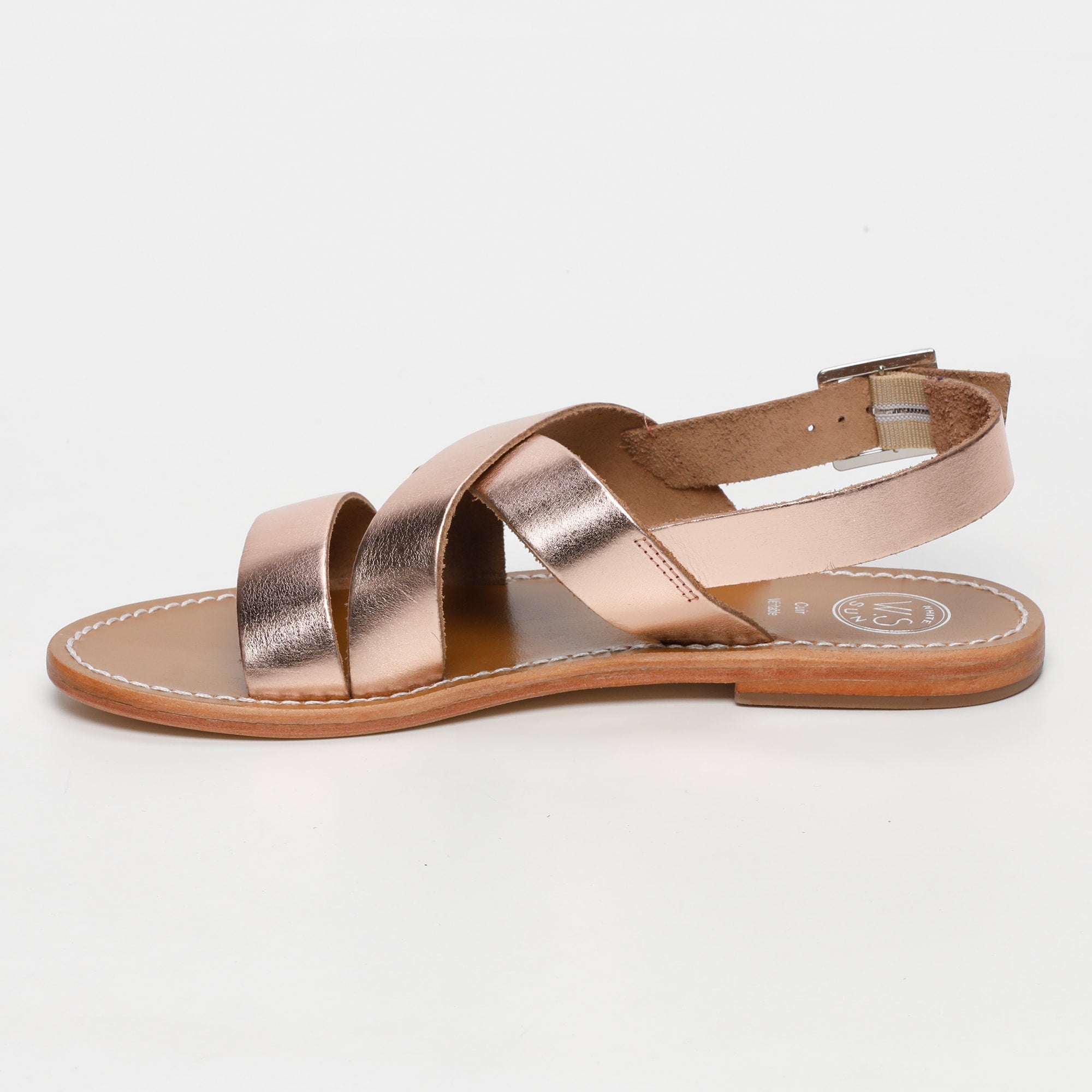 MARNEY sandales en cuir or rose