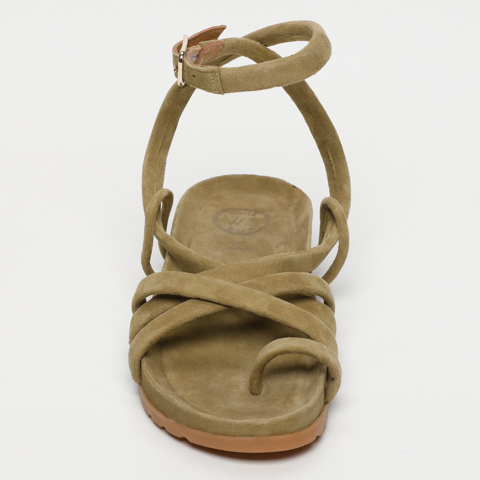 AVA sandales entre doigt en cuir olive