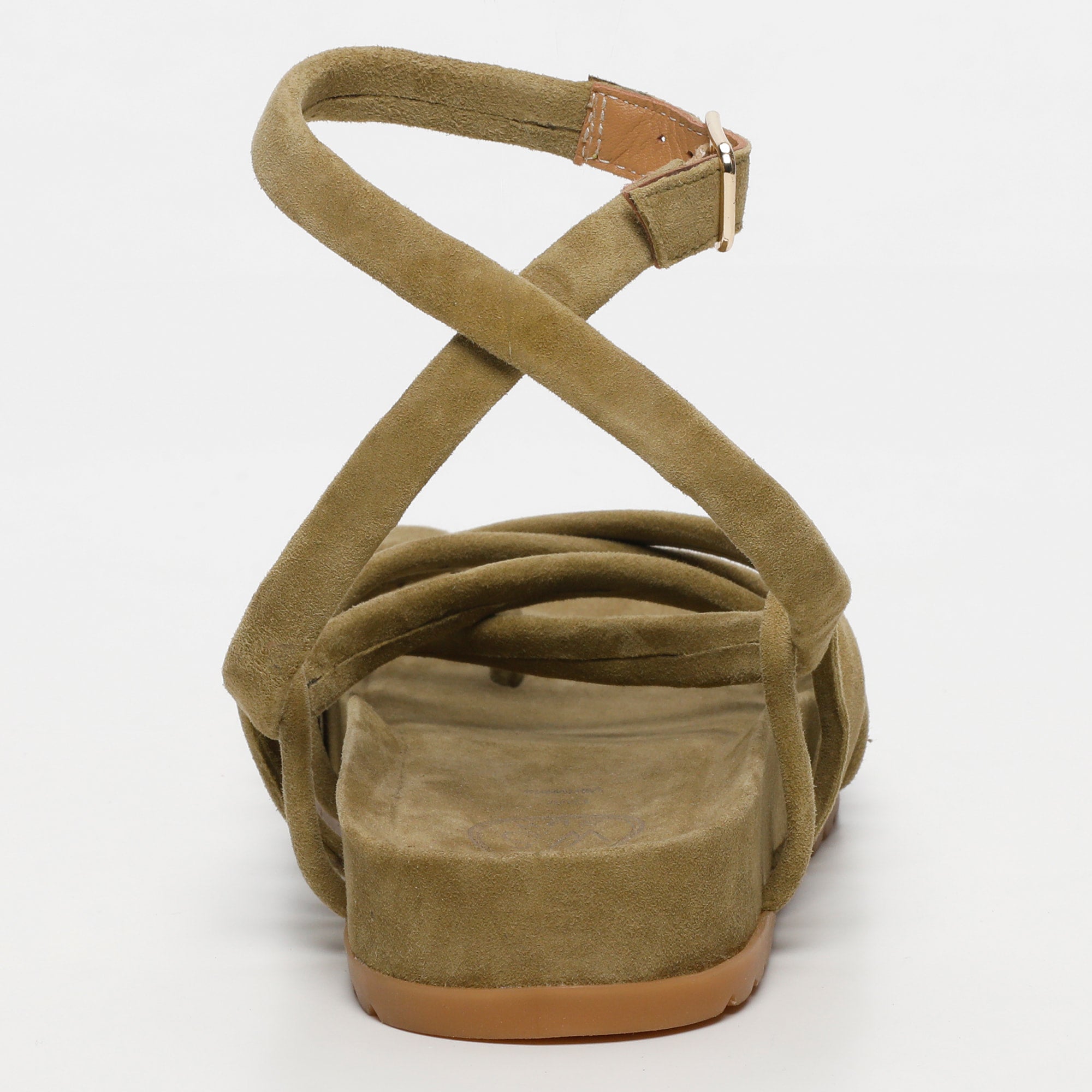 AVA sandales entre doigt en cuir olive