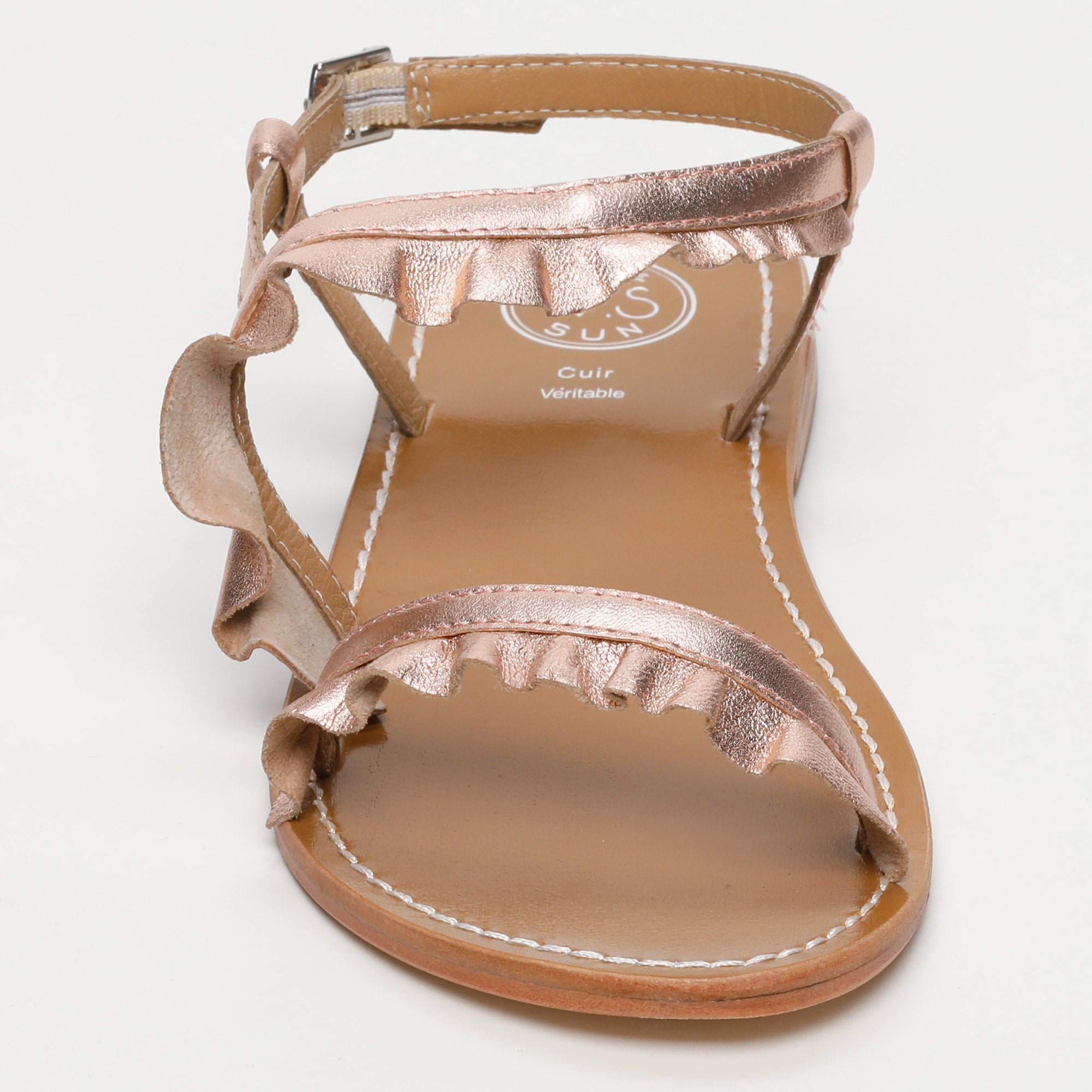 HARPER sandales fantaisie en cuir or rose