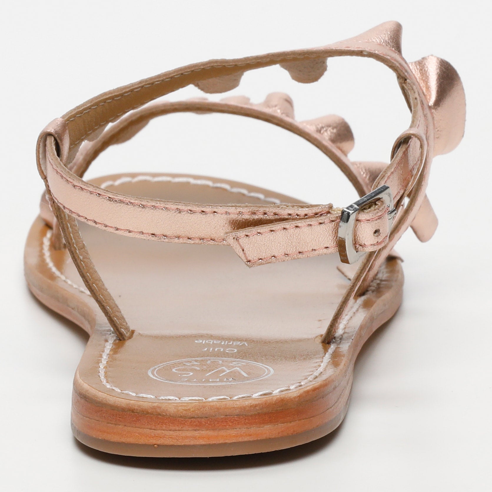 HARPER sandales fantaisie en cuir or rose