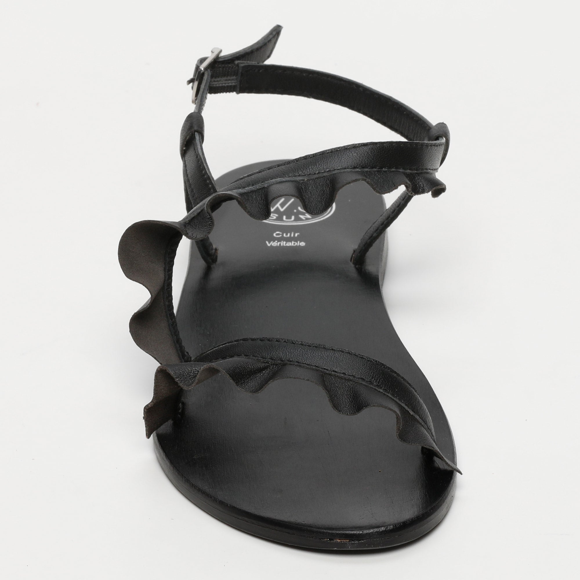 HARPER sandales en cuir noir