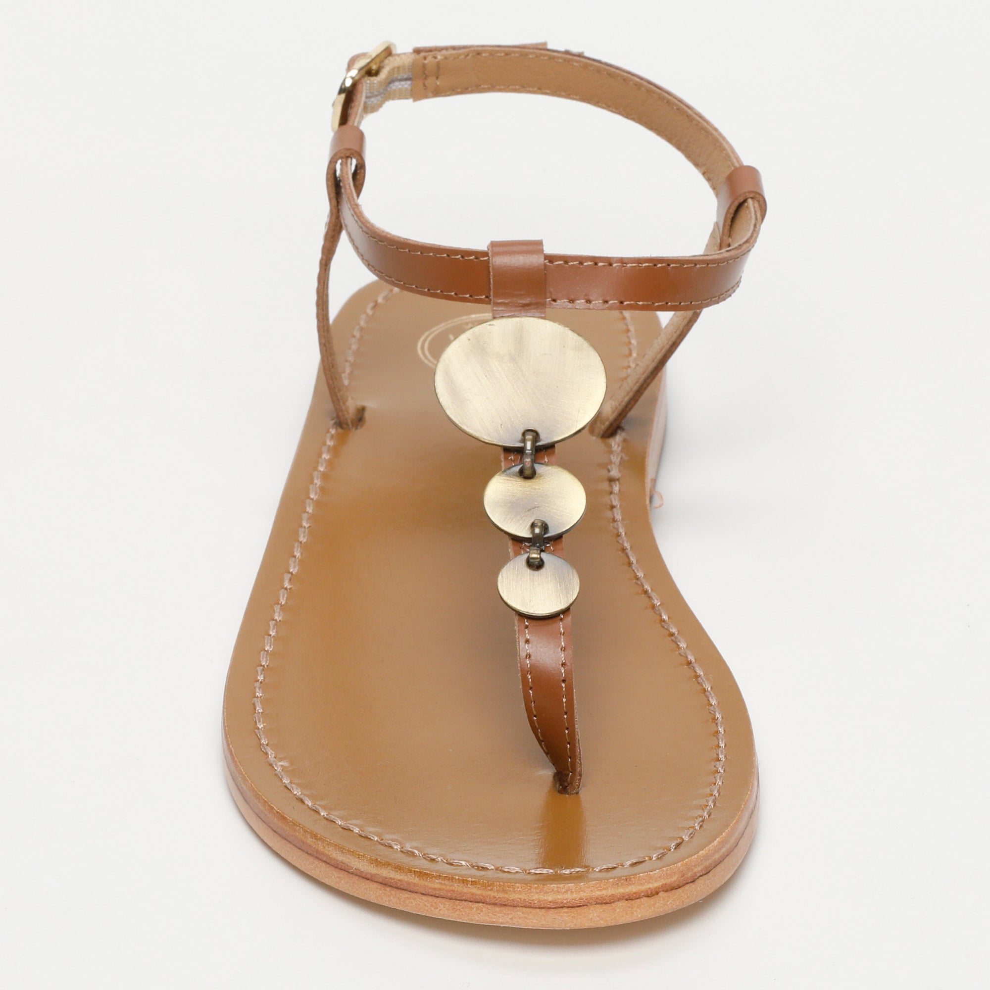 CYMATIUM sandales fantaisie en cuir camel