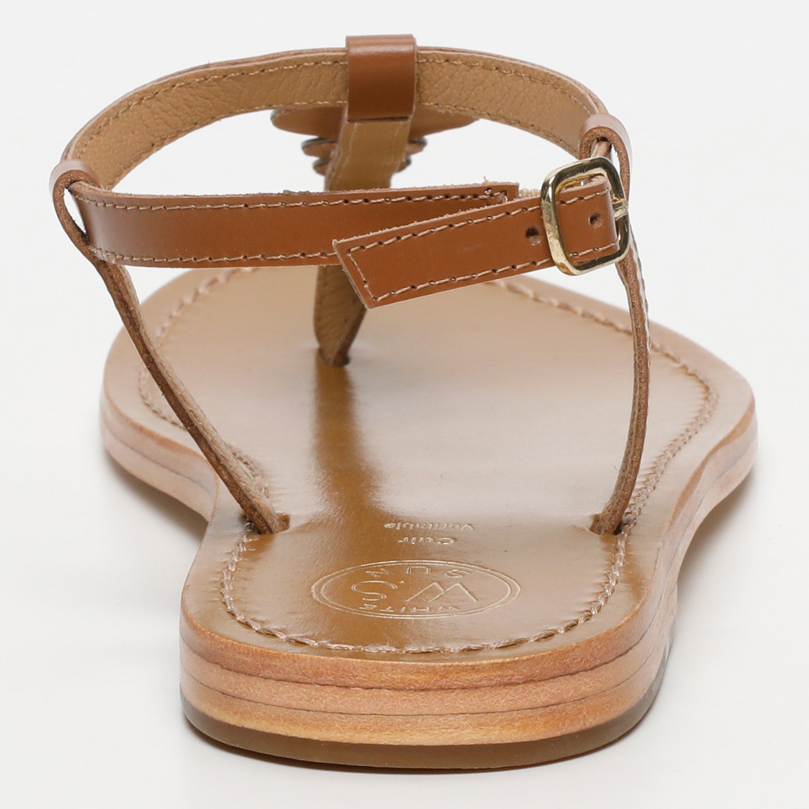 CYMATIUM sandales fantaisie en cuir camel