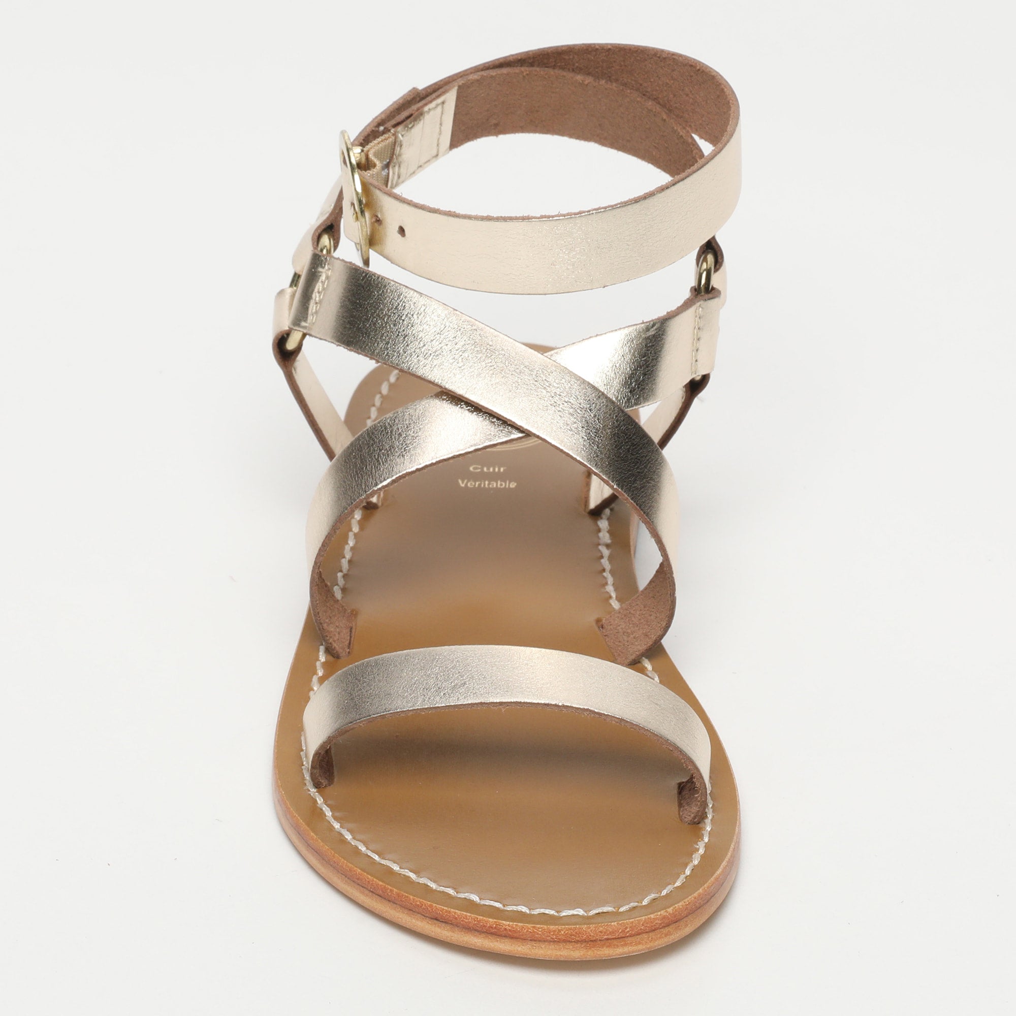 CHAREL sandales bracelet de cheville en cuir or