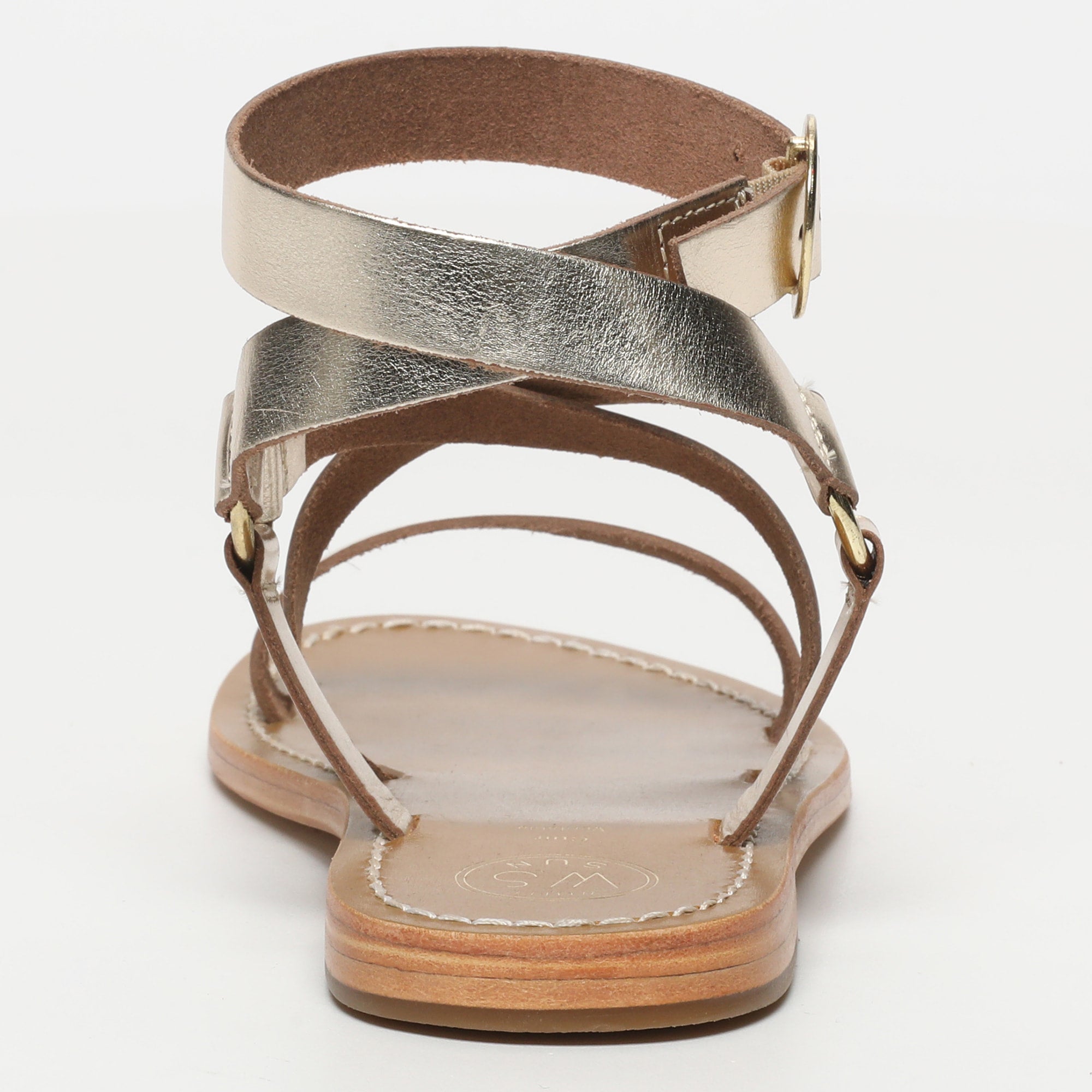 CHAREL sandales bracelet de cheville en cuir or