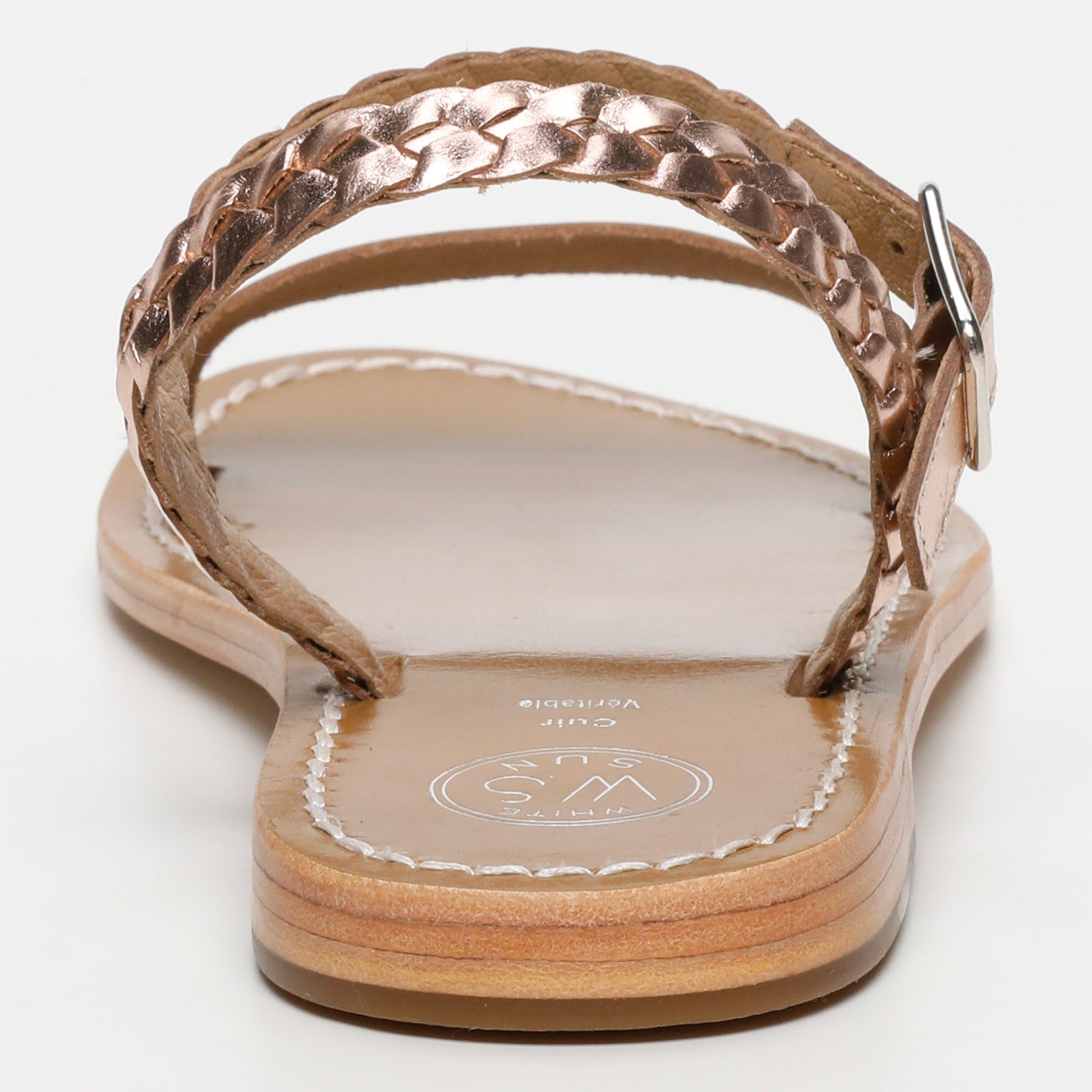 TAHLIA sandales en cuir or rose