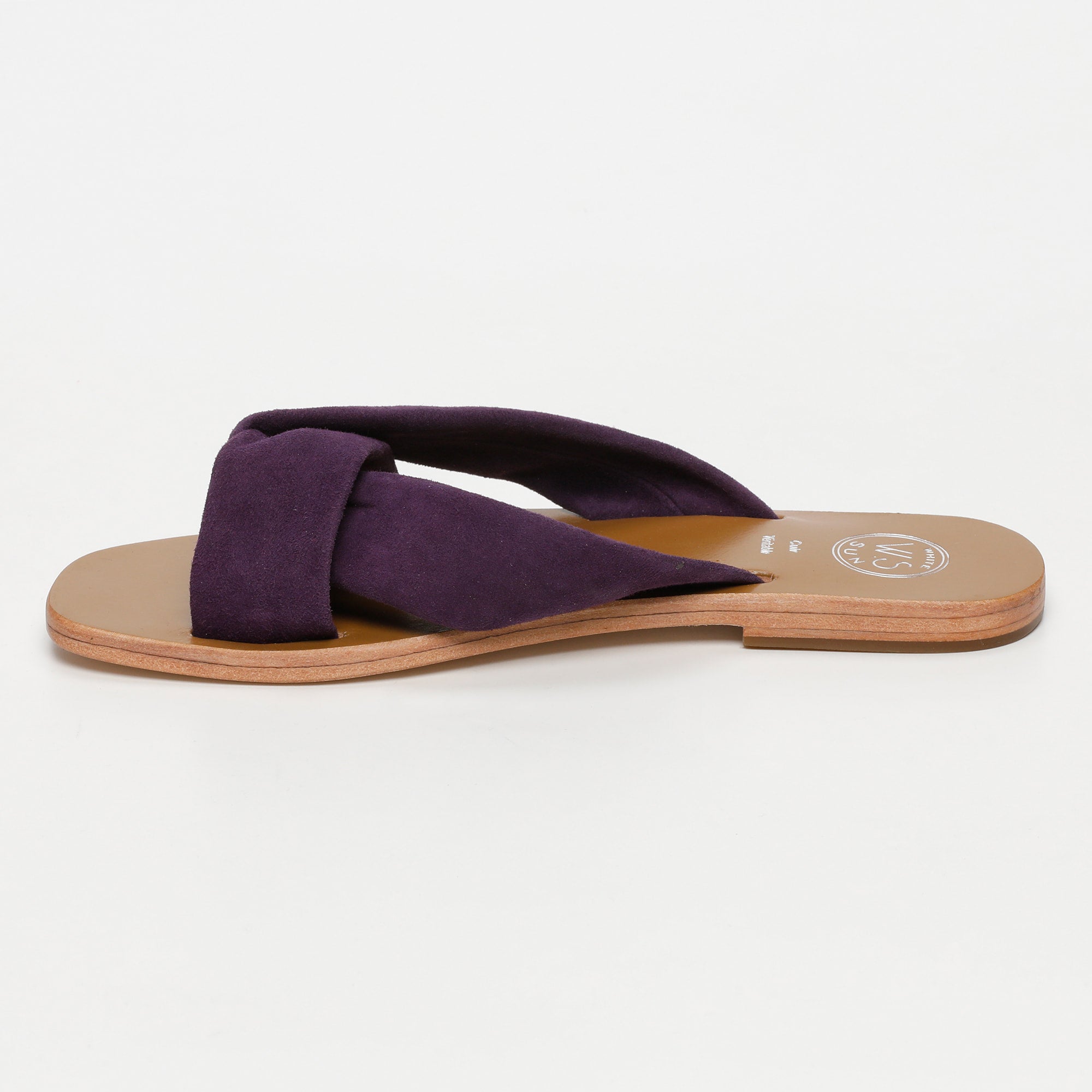 BANSARI mules en cuir améthyste