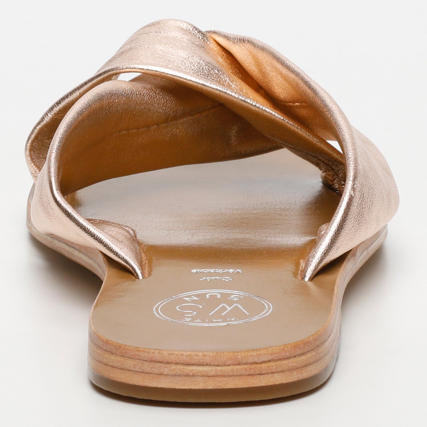 BANSARI mules en cuir or rose