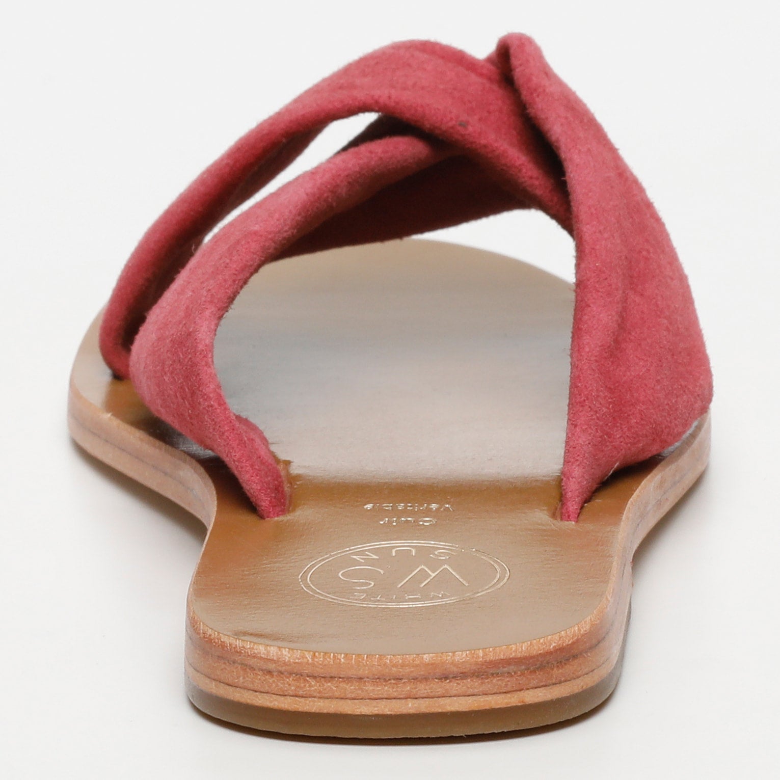 BANSARI mules en cuir framboise