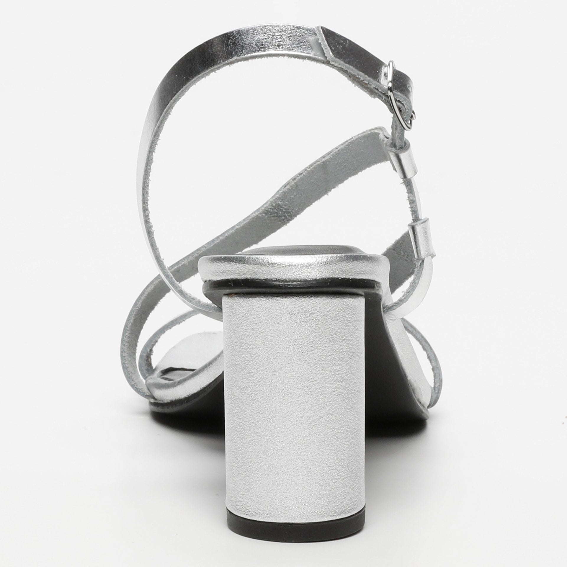 JAIPUR sandales talon en cuir argent