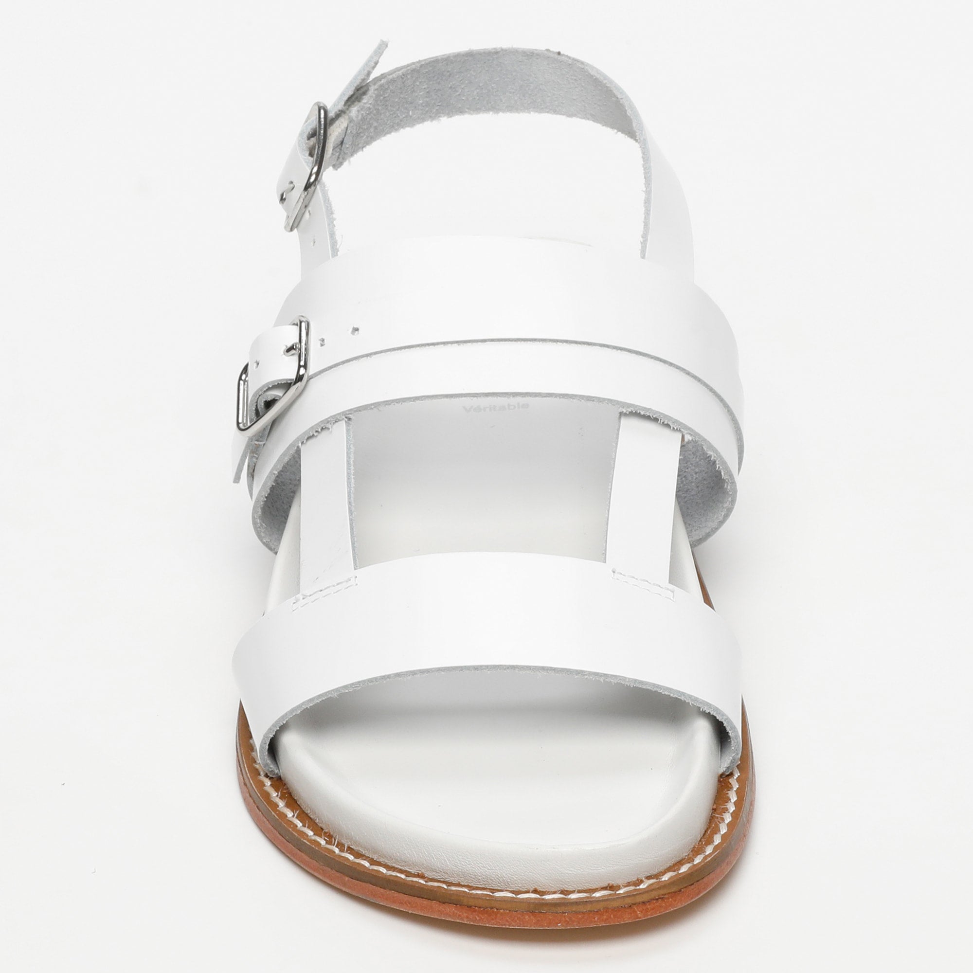 ZENETA sandales en cuir blanc