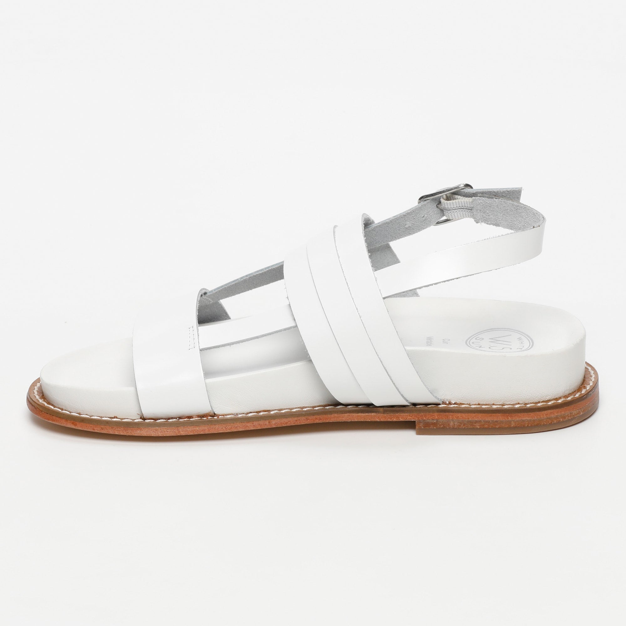 ZENETA sandales en cuir blanc
