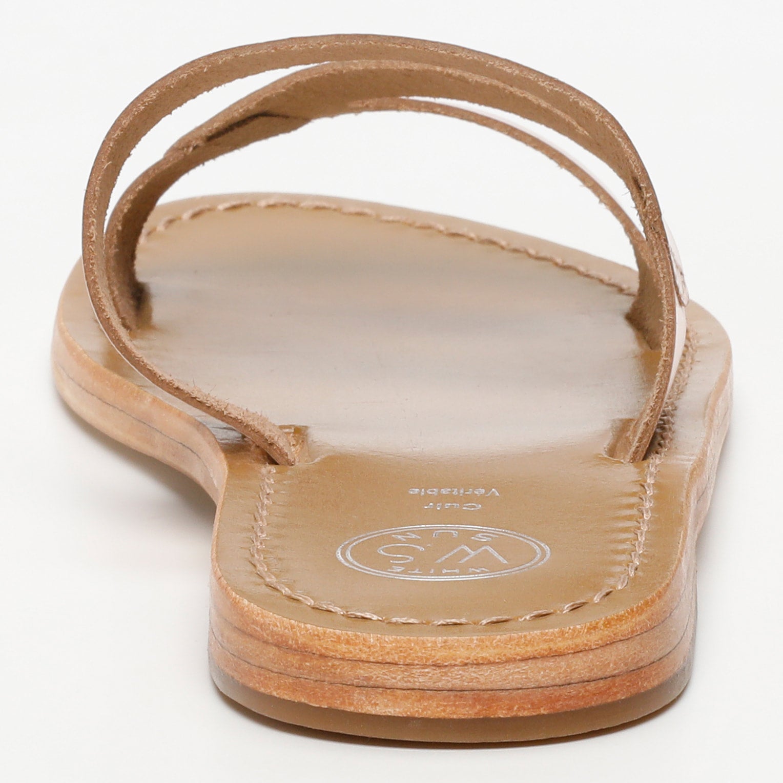 PALAMOS mules en cuir or rose