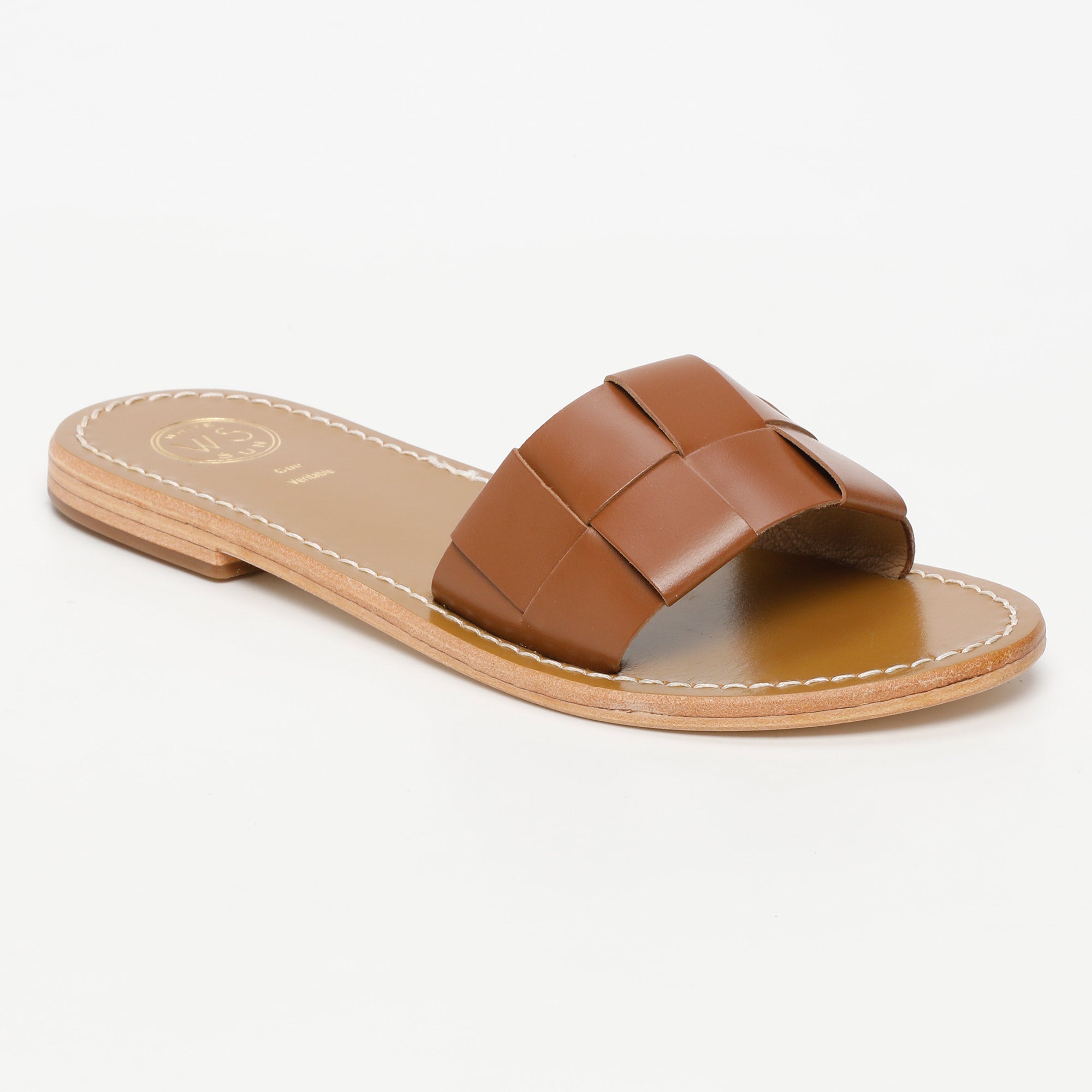 TUCANO mules en cuir camel