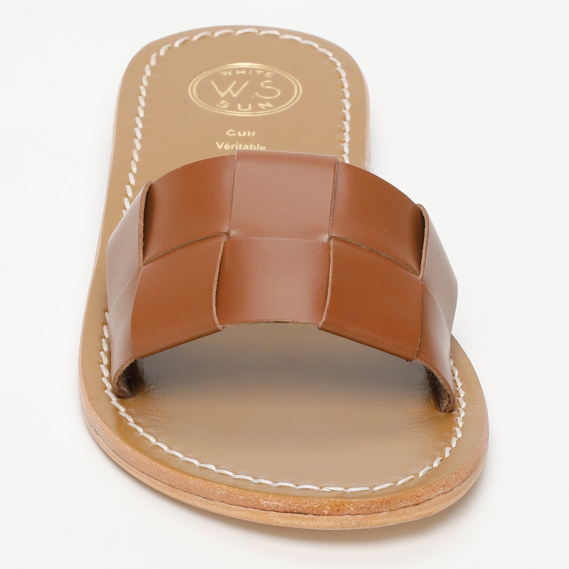 TUCANO mules en cuir camel