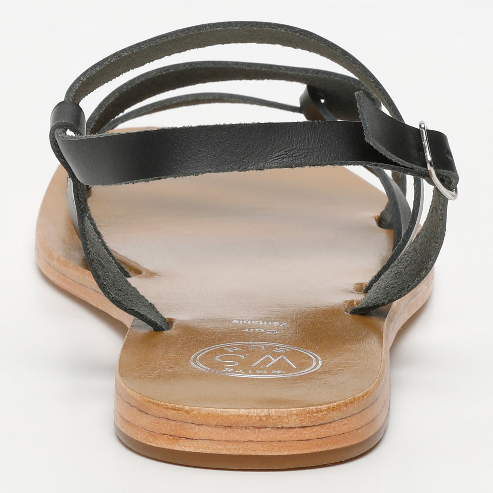 OPIO sandales en cuir noir