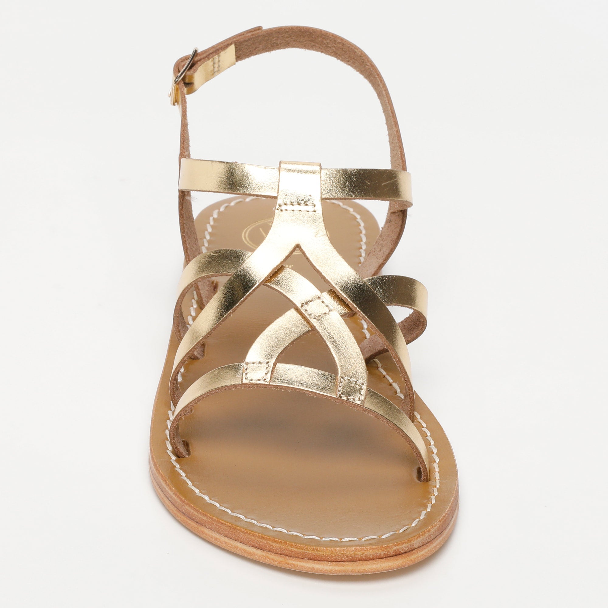 TIMISAORA sandales en cuir or foncé
