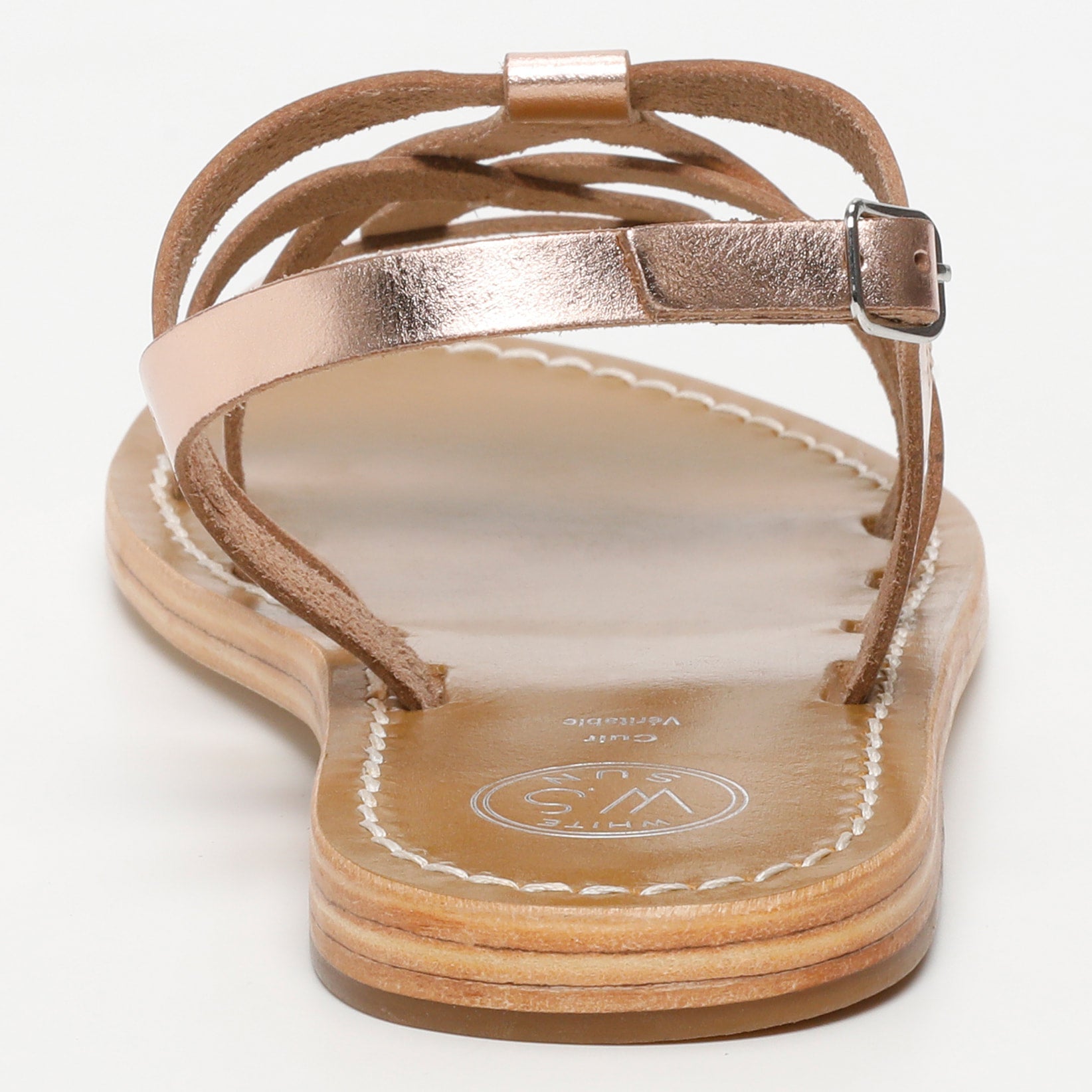 TIMISAORA sandales en cuir or rose