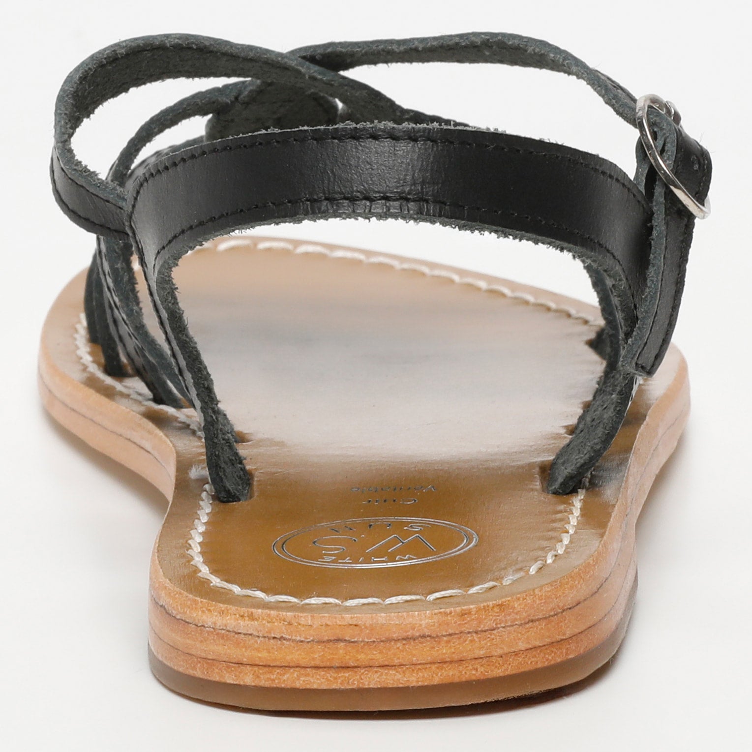 MADAI sandales en cuir noir