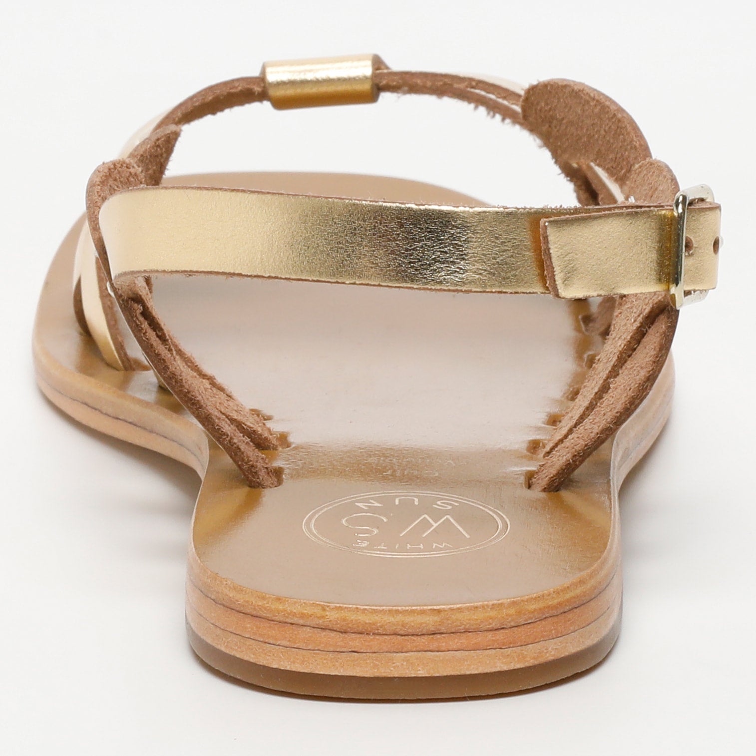 SAYLA sandales en cuir or foncé