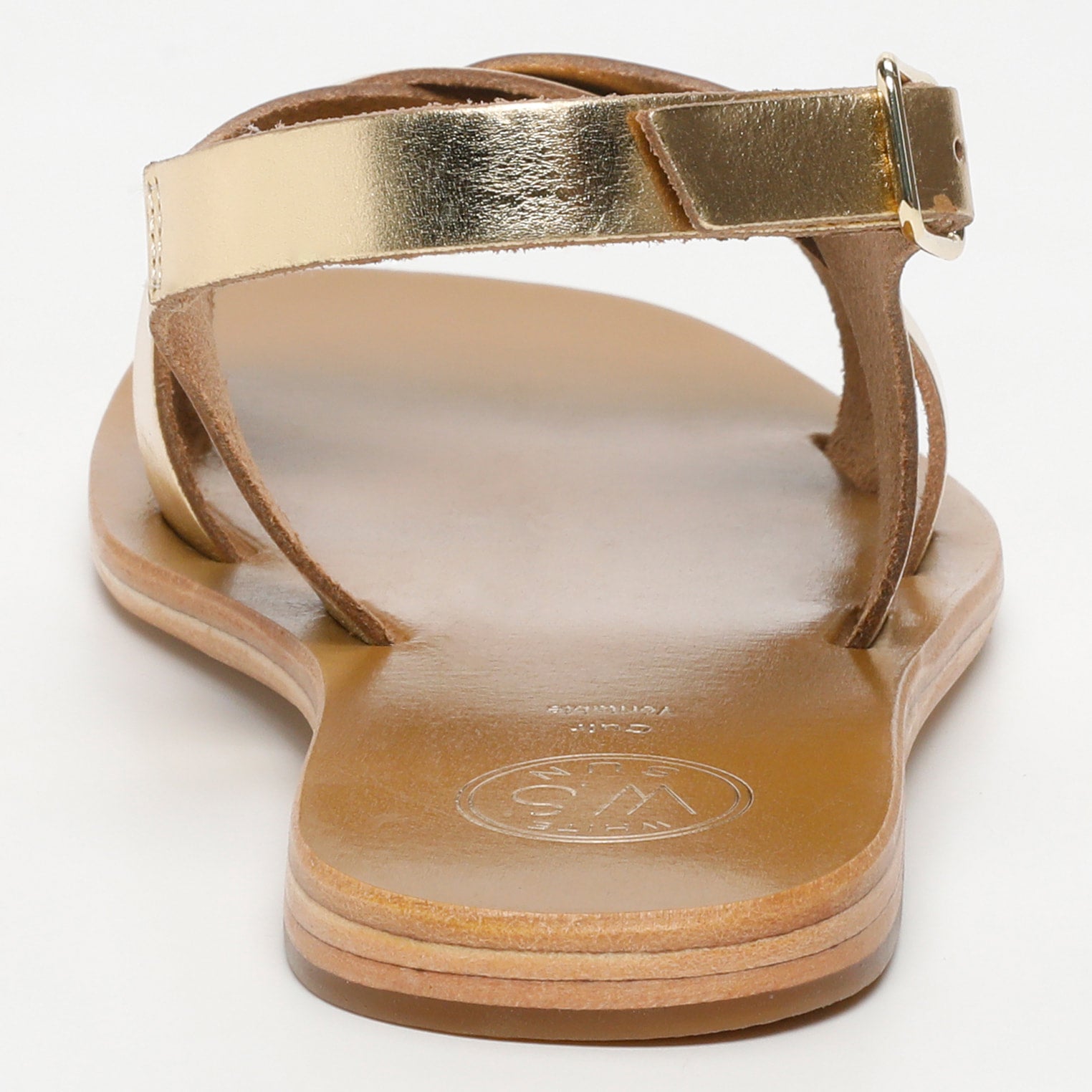 SAMPAYA sandales en cuir or foncé