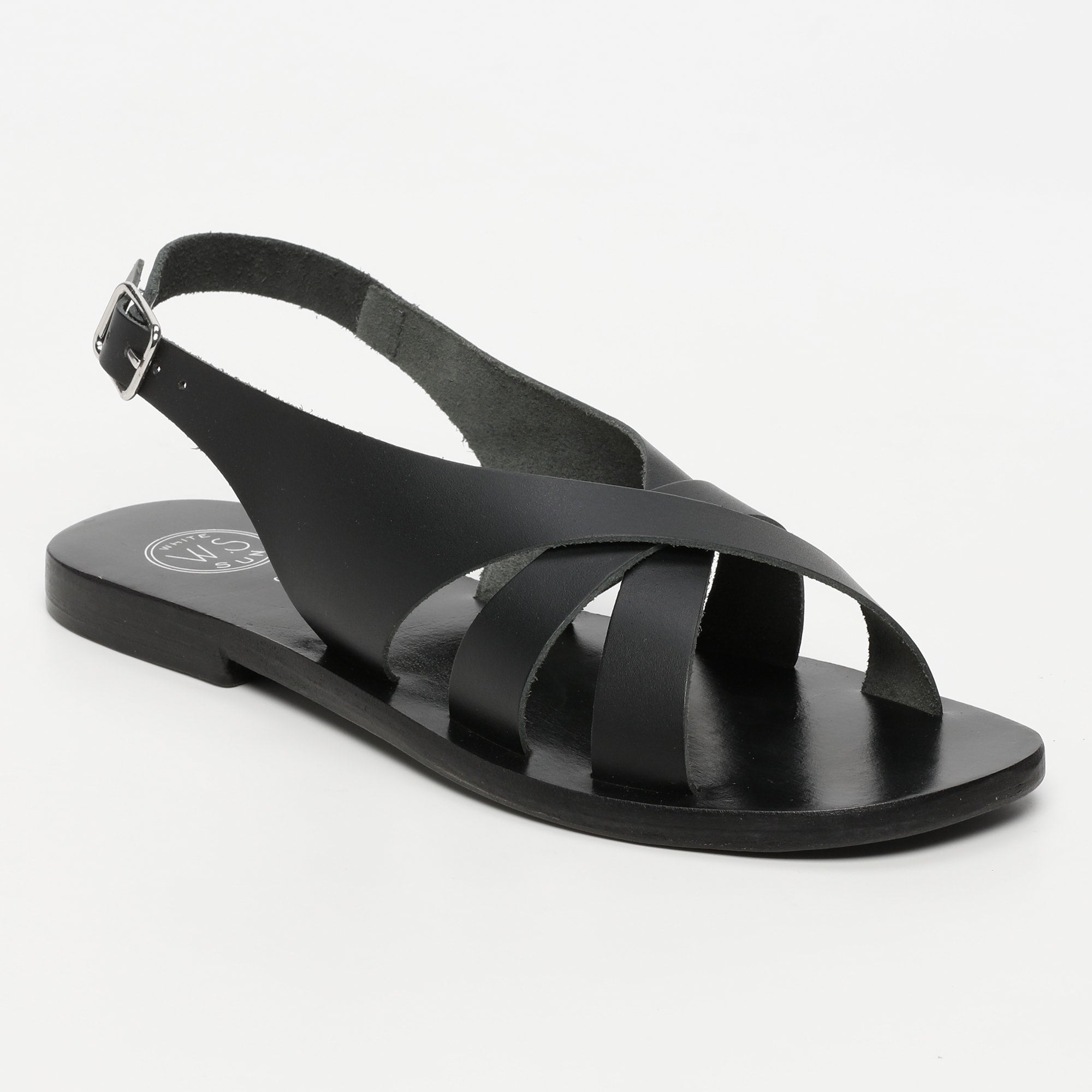 SAMPAYA sandales en cuir noir