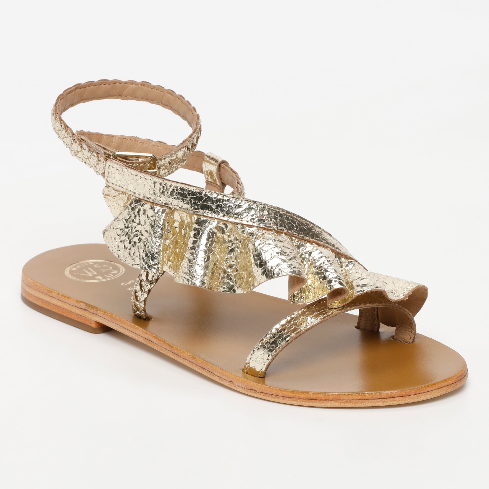 YONORA sandales fantaisie en cuir or