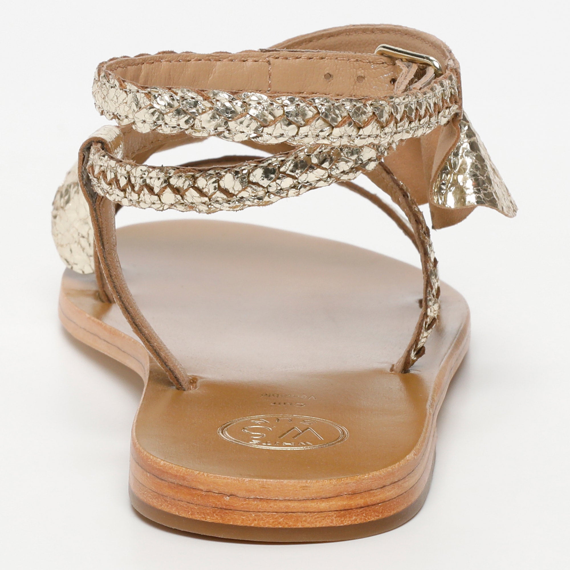 YONORA sandales fantaisie en cuir or