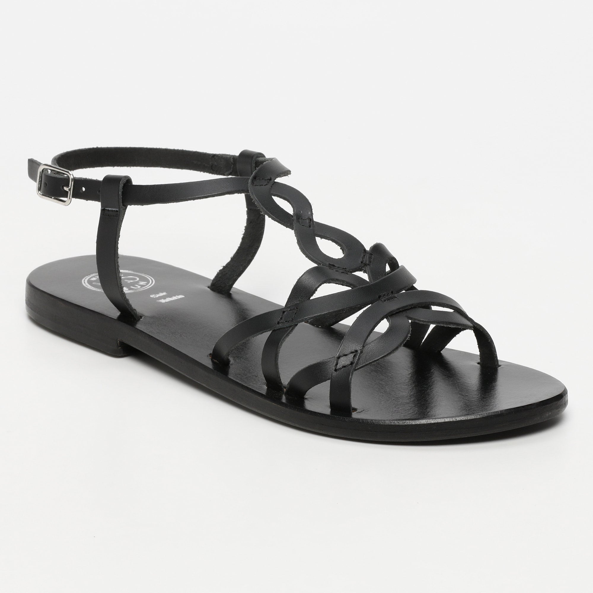 MARLENA sandales en cuir noir