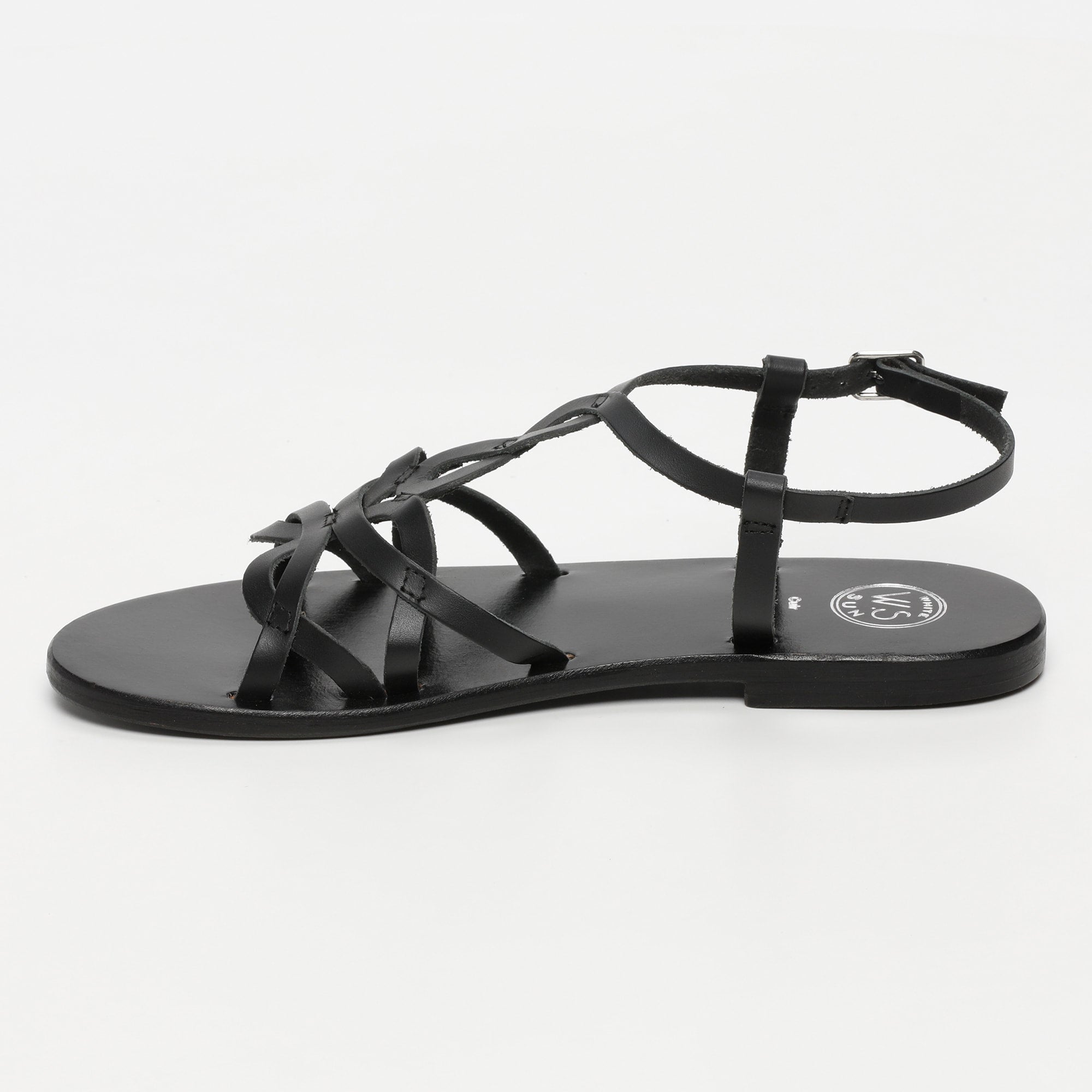 MARLENA sandales en cuir noir