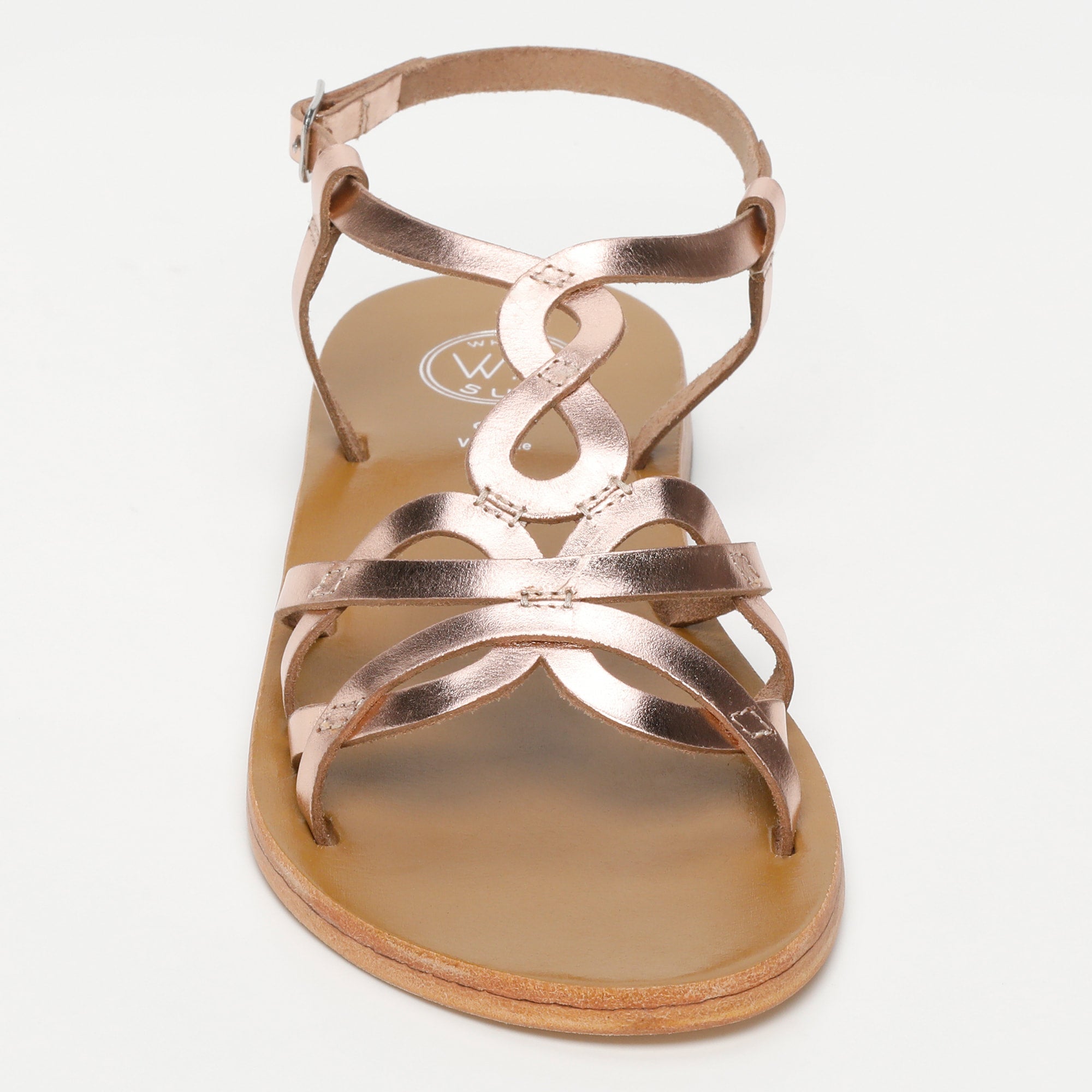 MARLENA sandales en cuir or rose