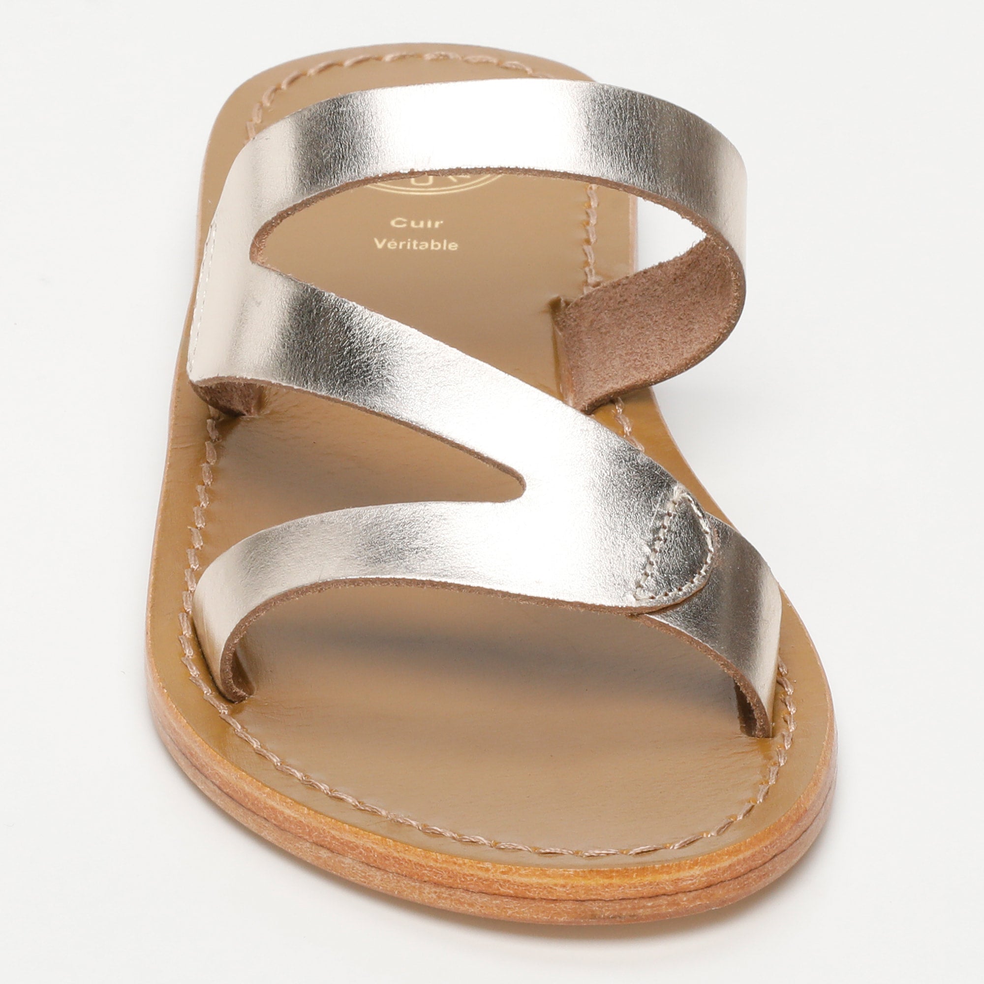 PALAMOS mules en cuir or