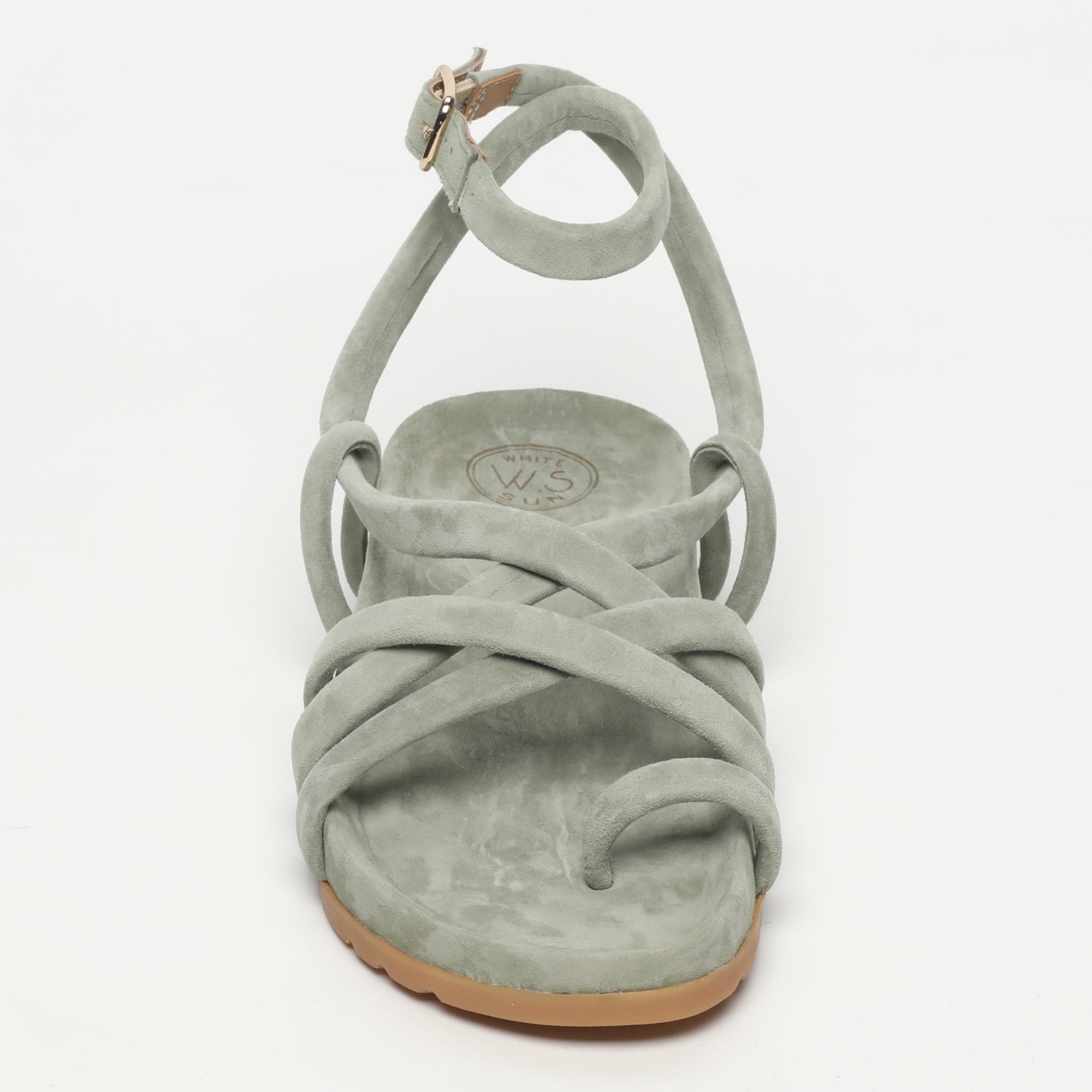 AVA sandales entre doigt en cuir kaki