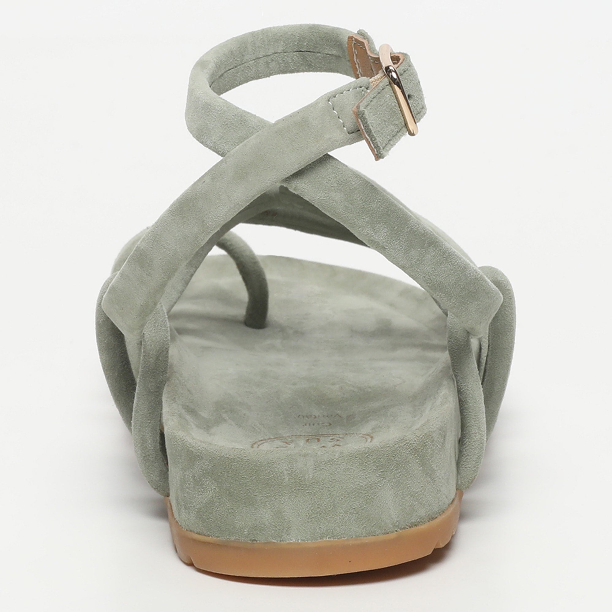AVA sandales entre doigt en cuir kaki