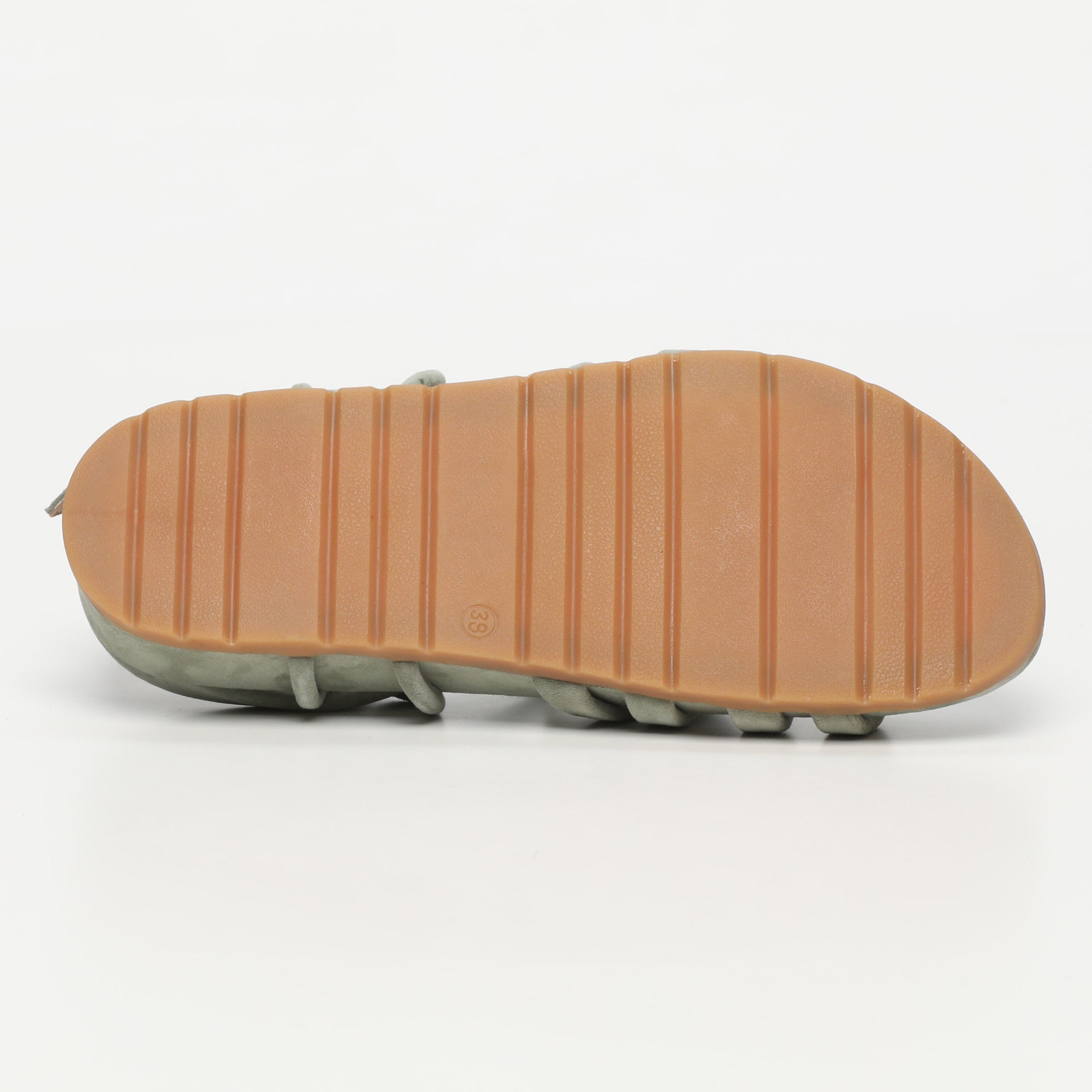 AVA sandales entre doigt en cuir kaki