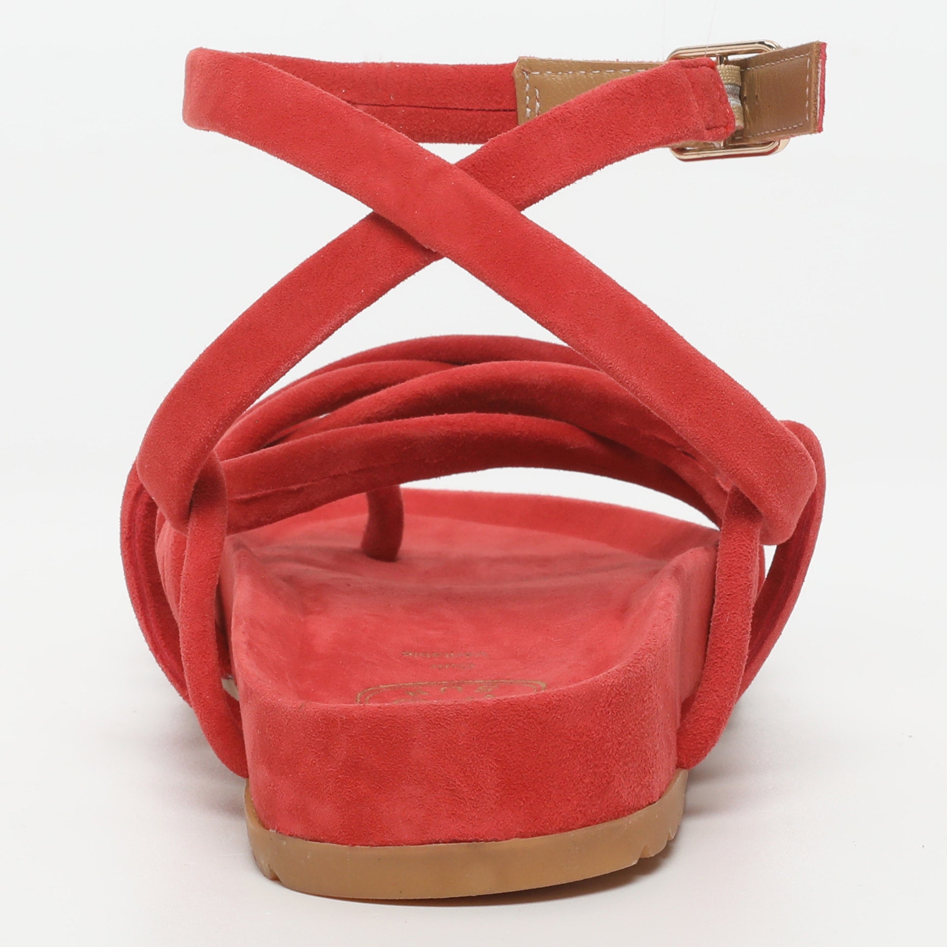 AVA sandales entre doigt en cuir fraise