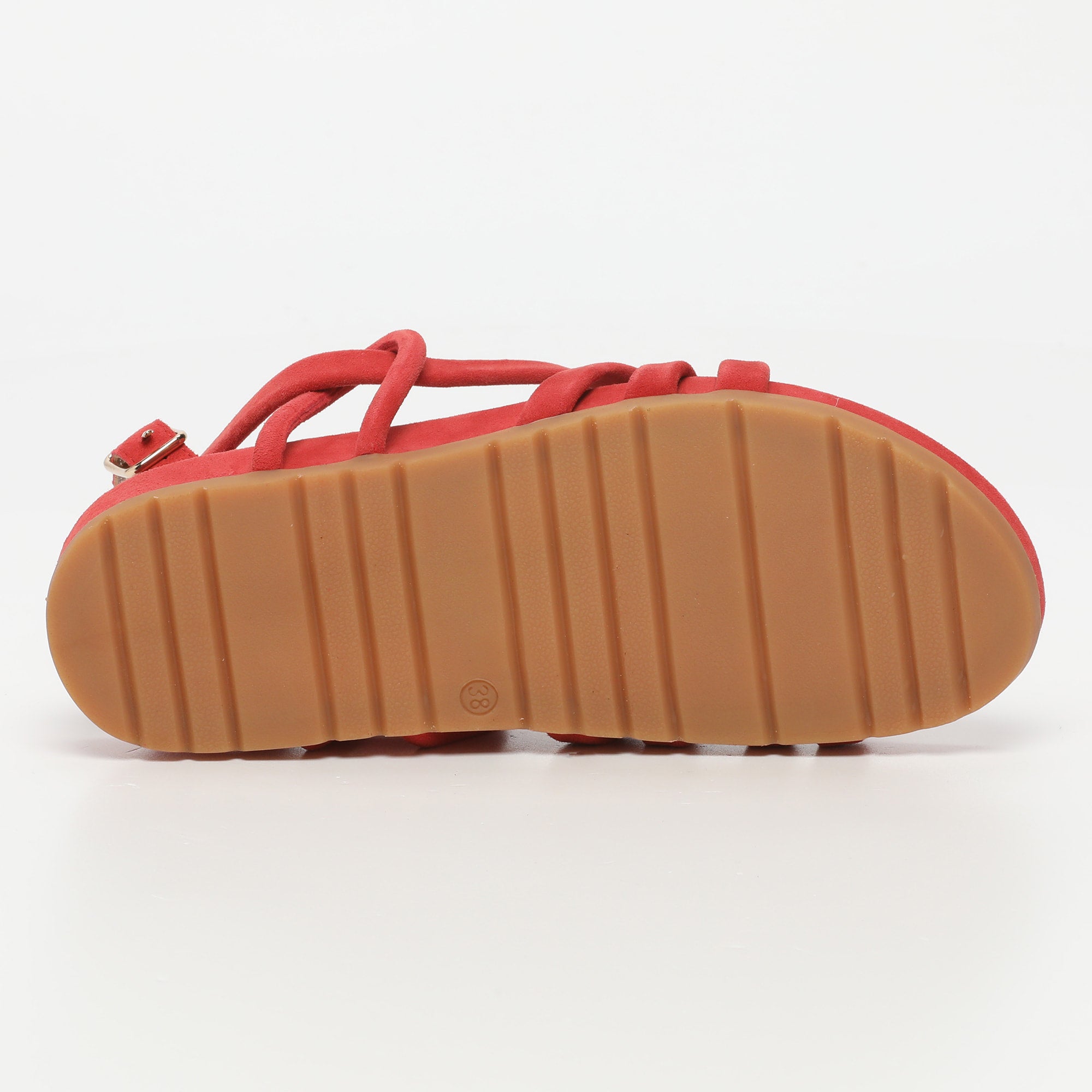 AVA sandales entre doigt en cuir fraise