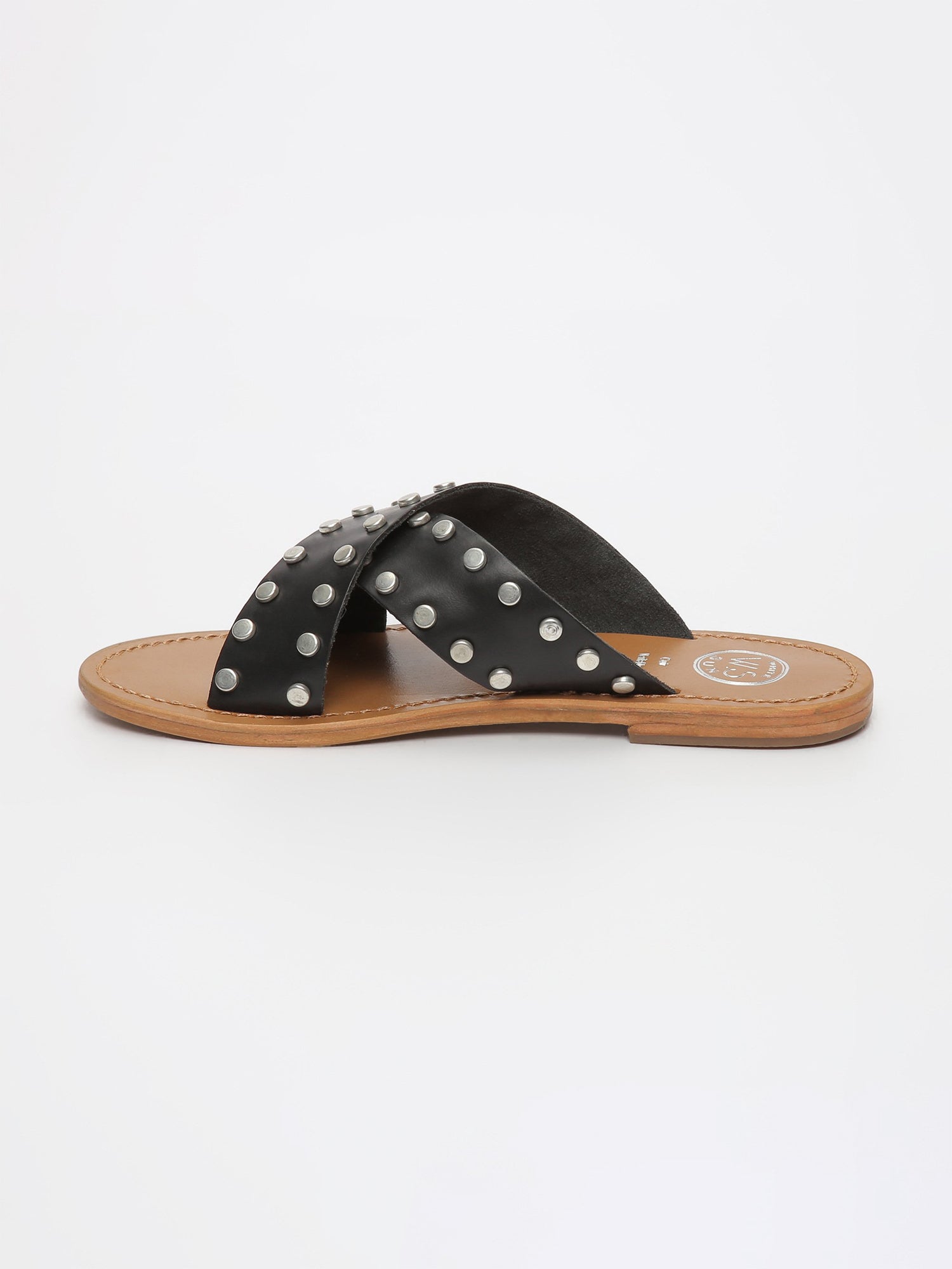 ILLETES mules en cuir noir