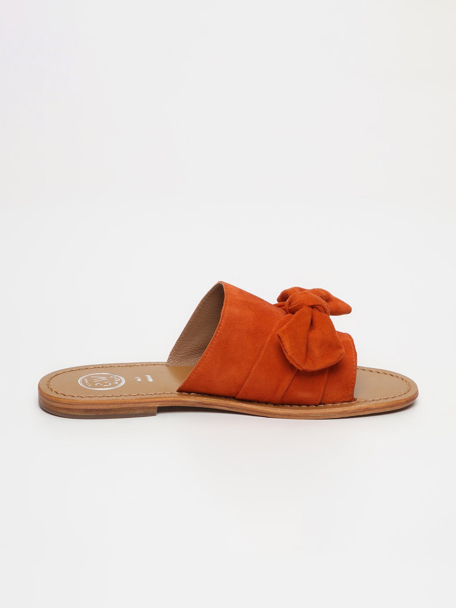 ALBA mules en cuir orange